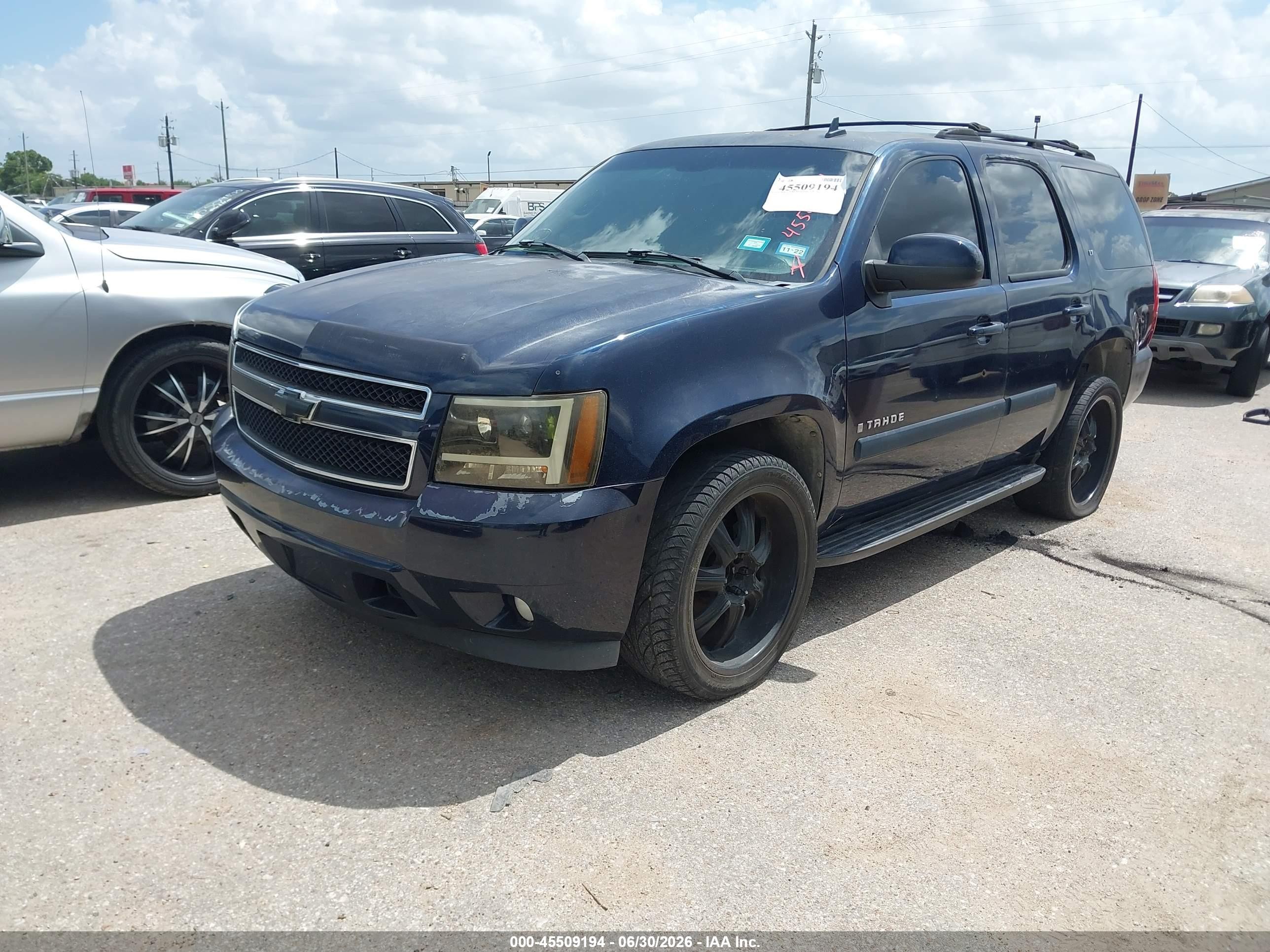 2007 Chevrolet Tahoe Lt Dark Blue vin: 1GNFC13047R285561