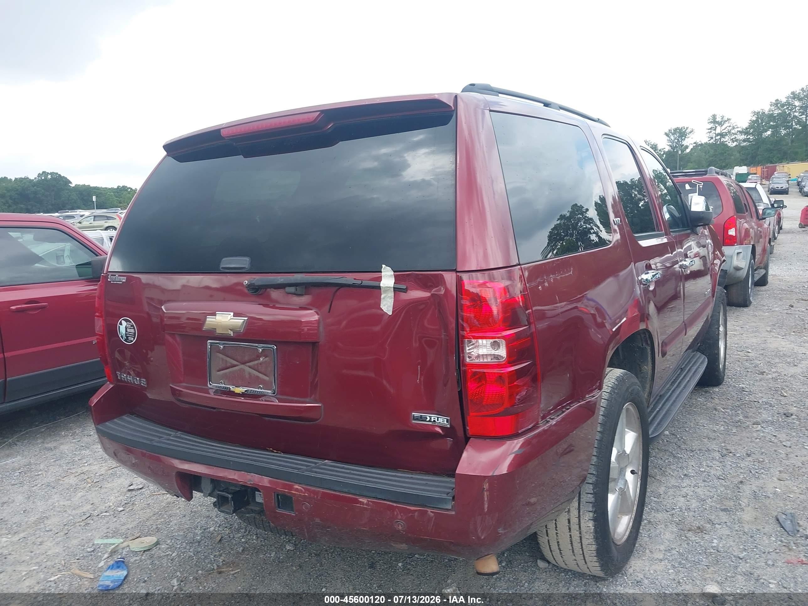 2008 Chevrolet Tahoe Ltz Бордовый vin: 1GNFC13048R187292