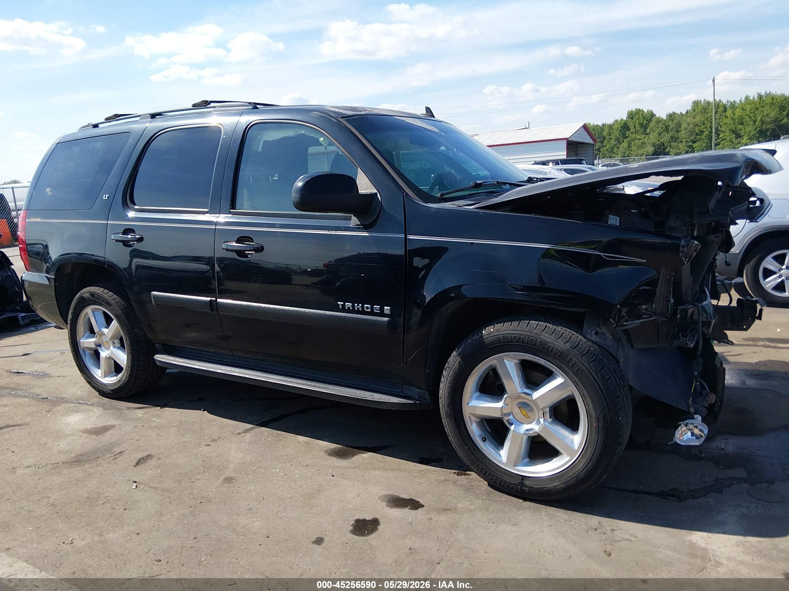 2007 Chevrolet Tahoe Lt Black vin: 1GNFC13057J340405