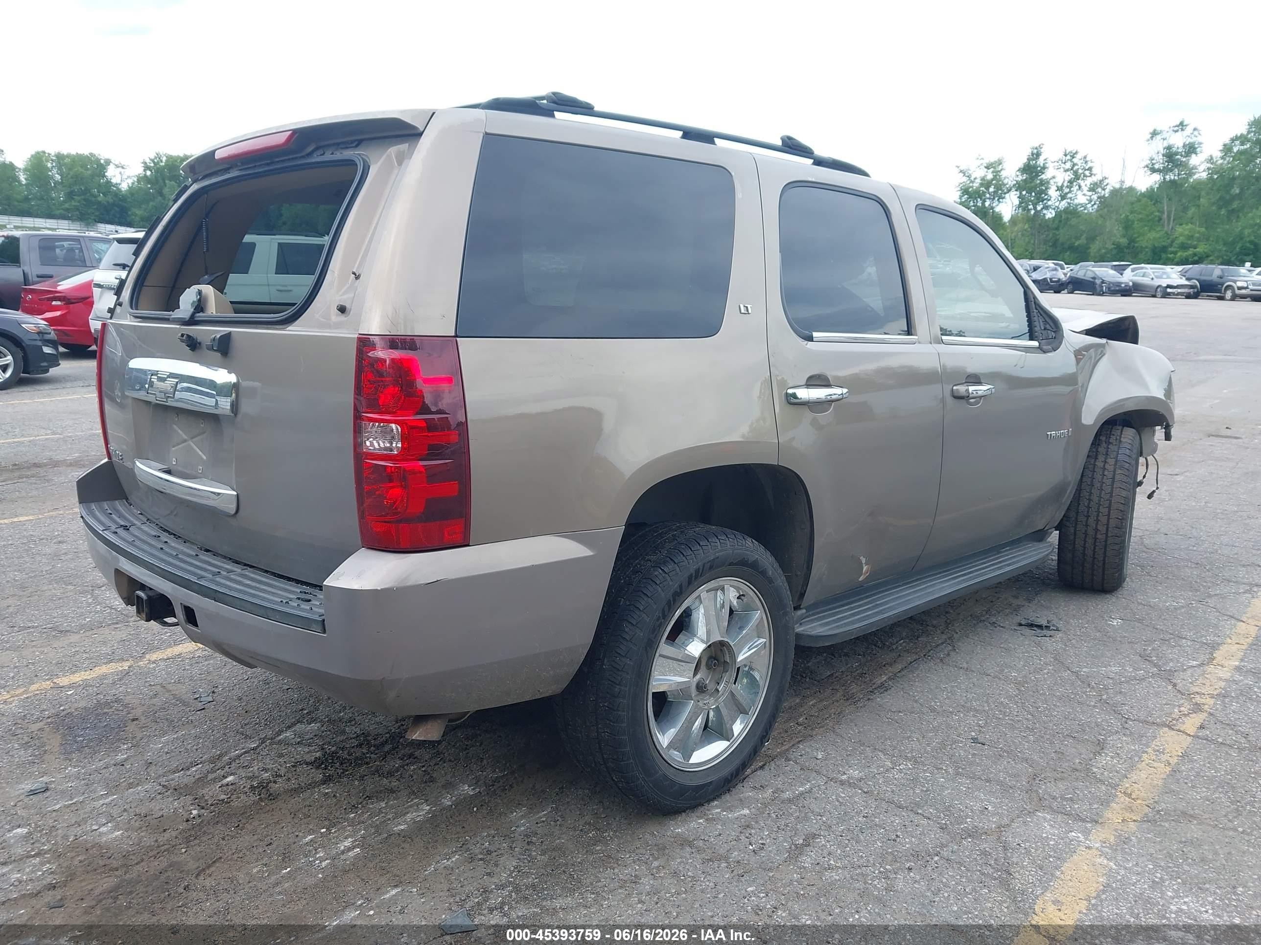 2007 Chevrolet Tahoe Lt Tan vin: 1GNFC13067R164269