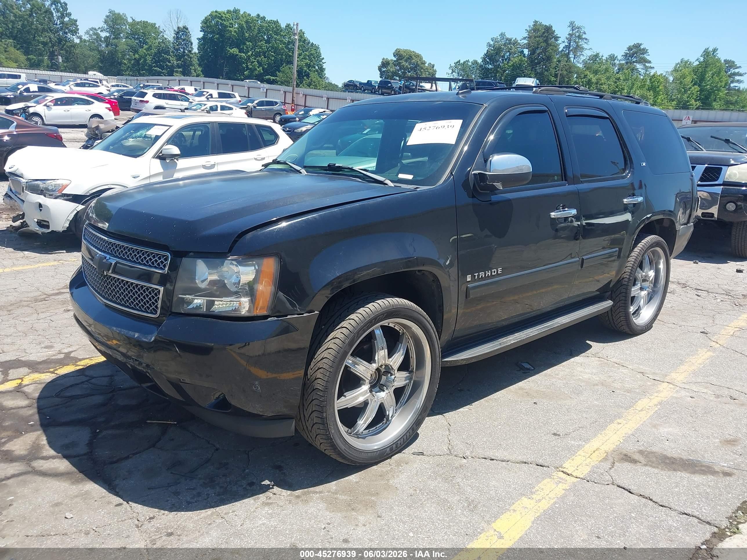 2007 Chevrolet Tahoe Ltz Black vin: 1GNFC13067R336252