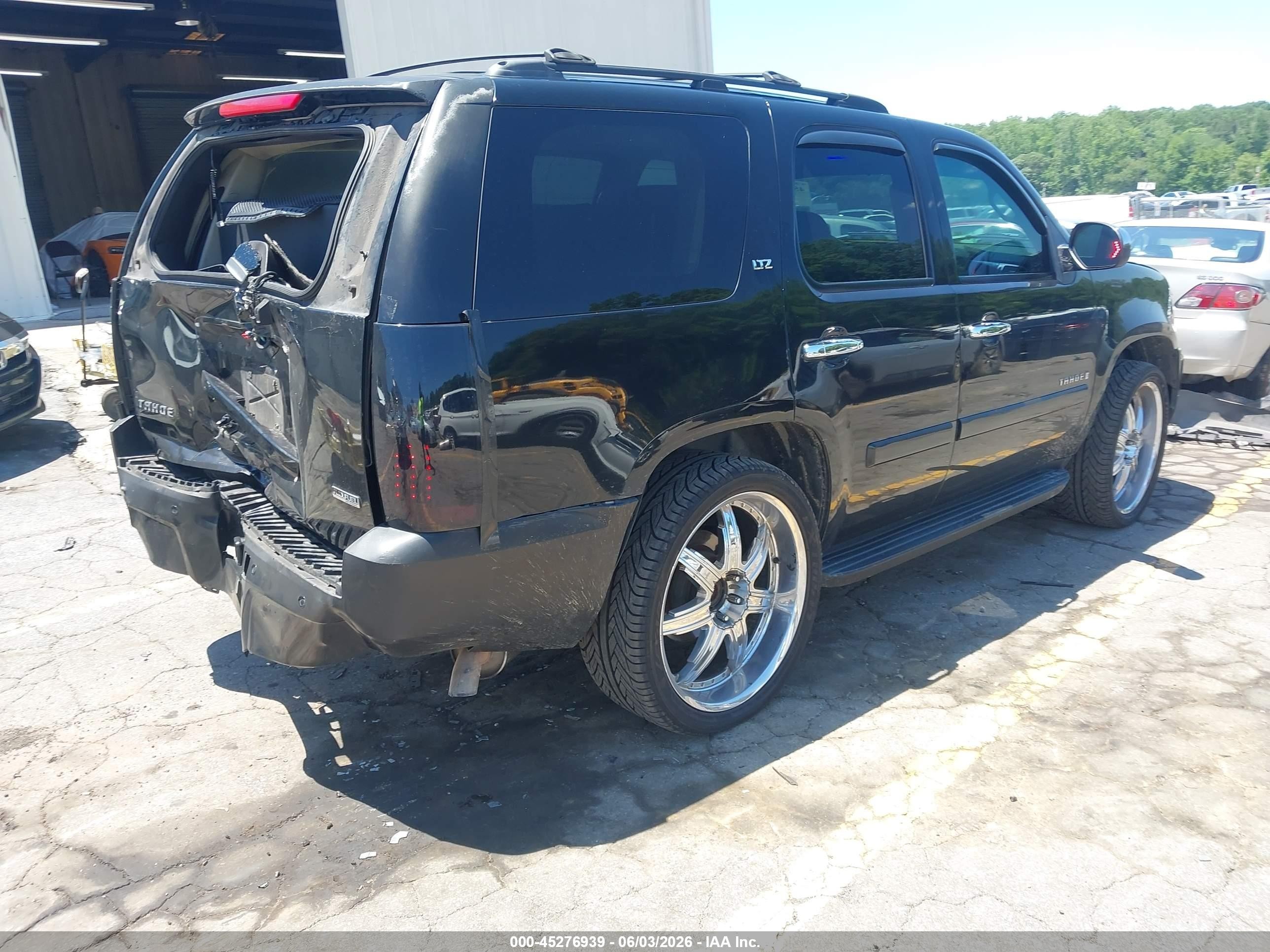2007 Chevrolet Tahoe Ltz Black vin: 1GNFC13067R336252