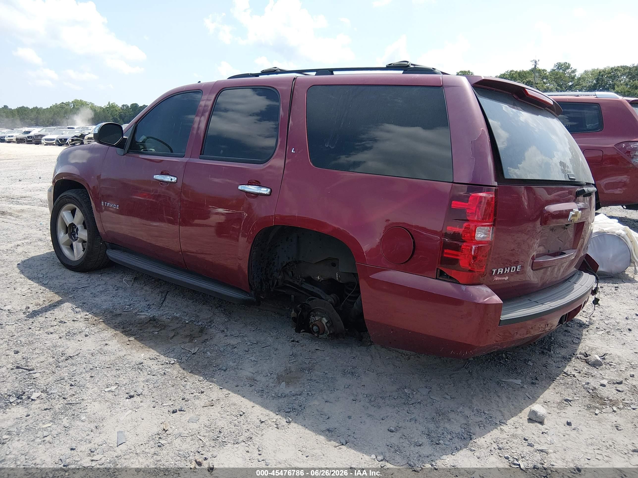 2007 Chevrolet Tahoe Ltz Red vin: 1GNFC13067R408115