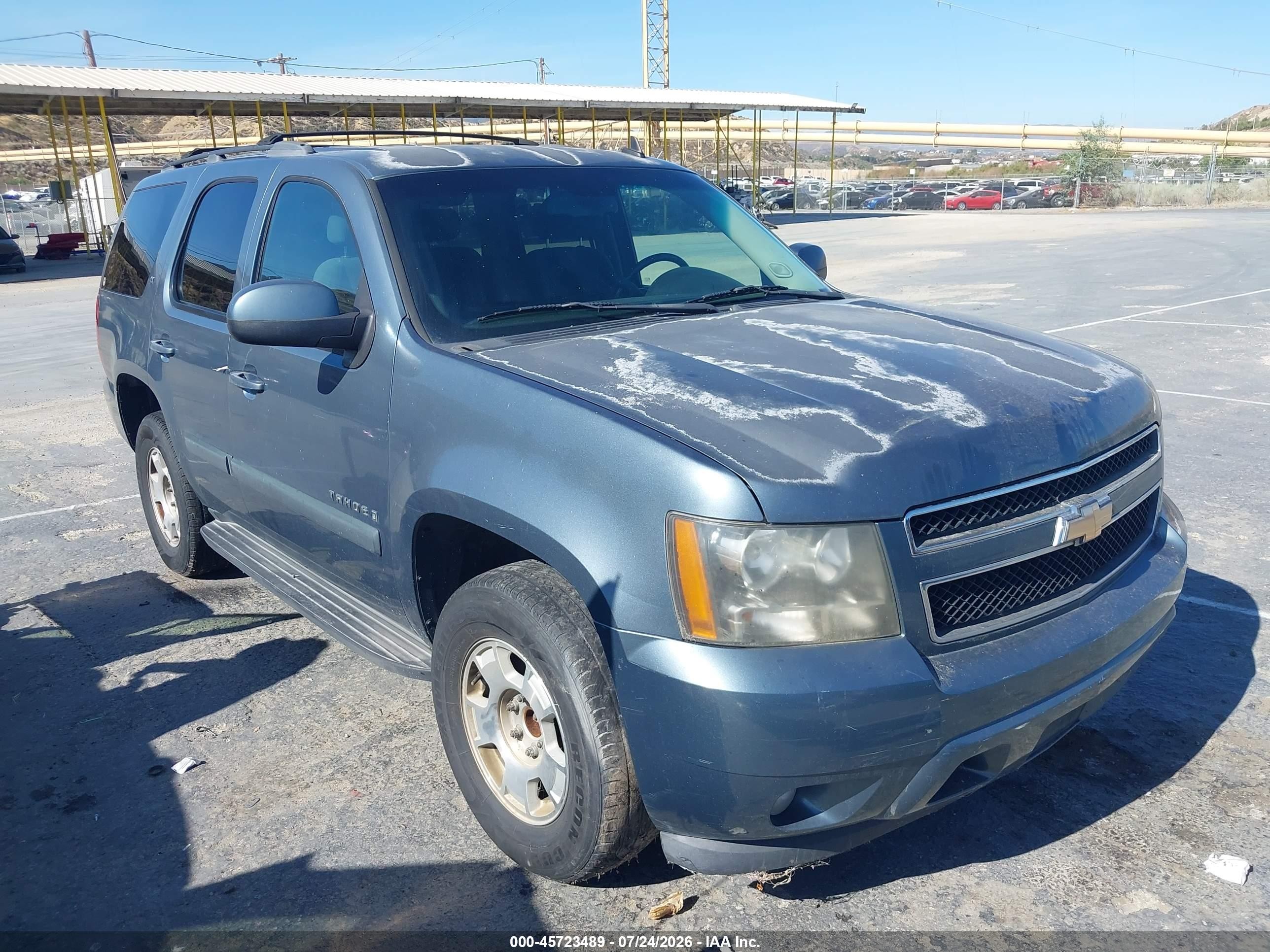 2008 Chevrolet Tahoe Lt Blue vin: 1GNFC13068J190368