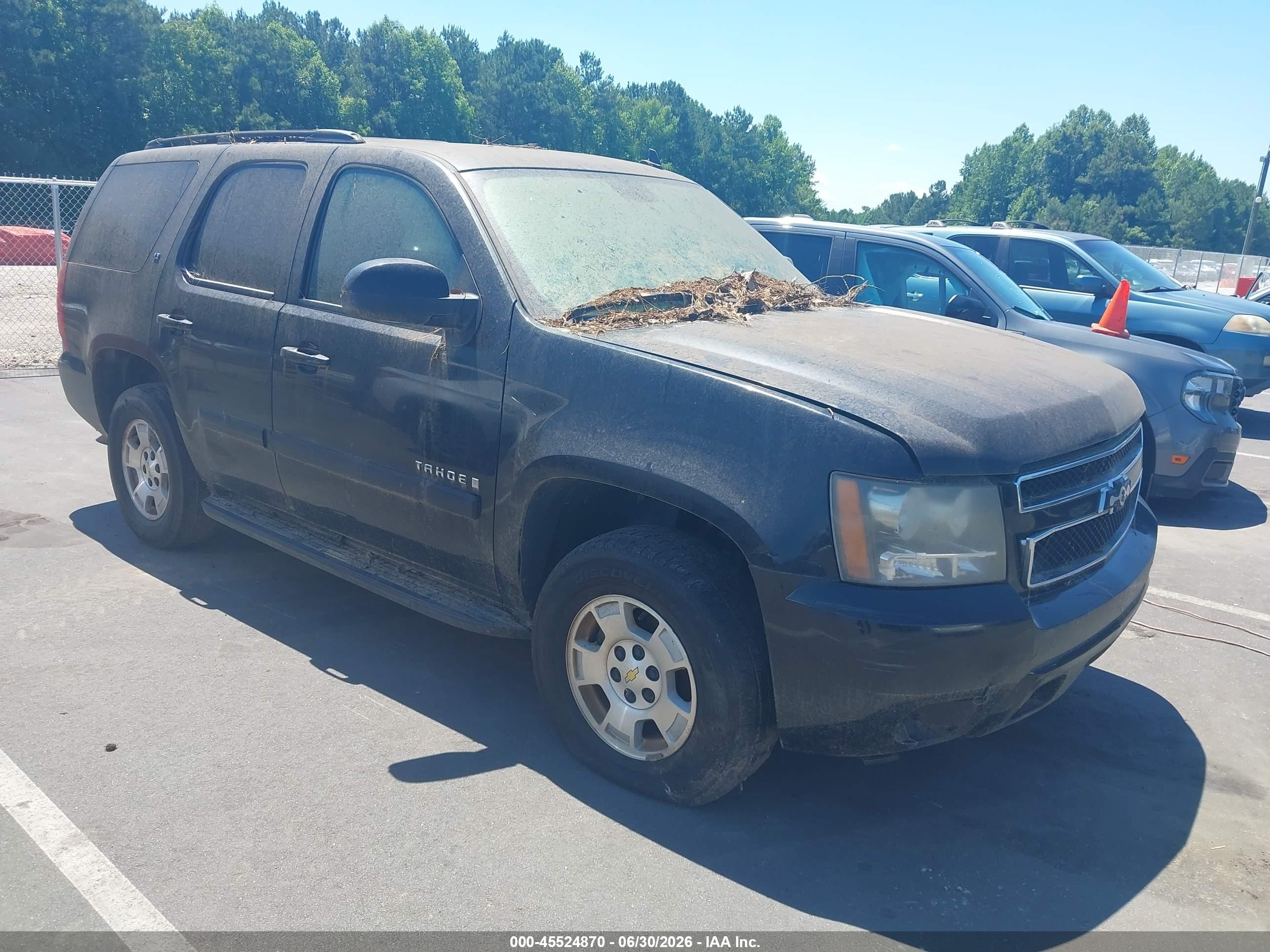 2008 Chevrolet Tahoe Lt Black vin: 1GNFC13078R147997