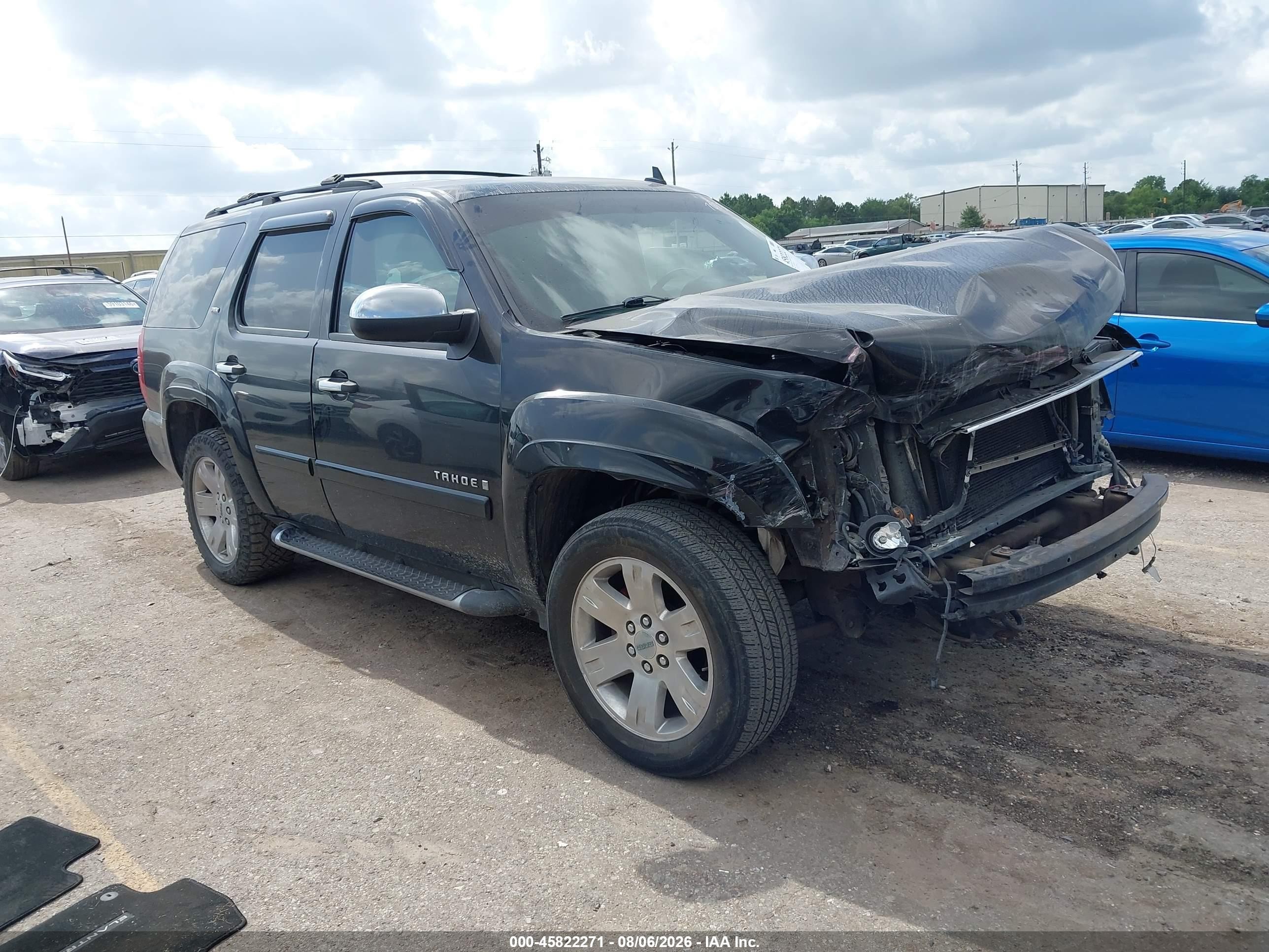 2008 Chevrolet Tahoe Lt Black vin: 1GNFC13088R189675