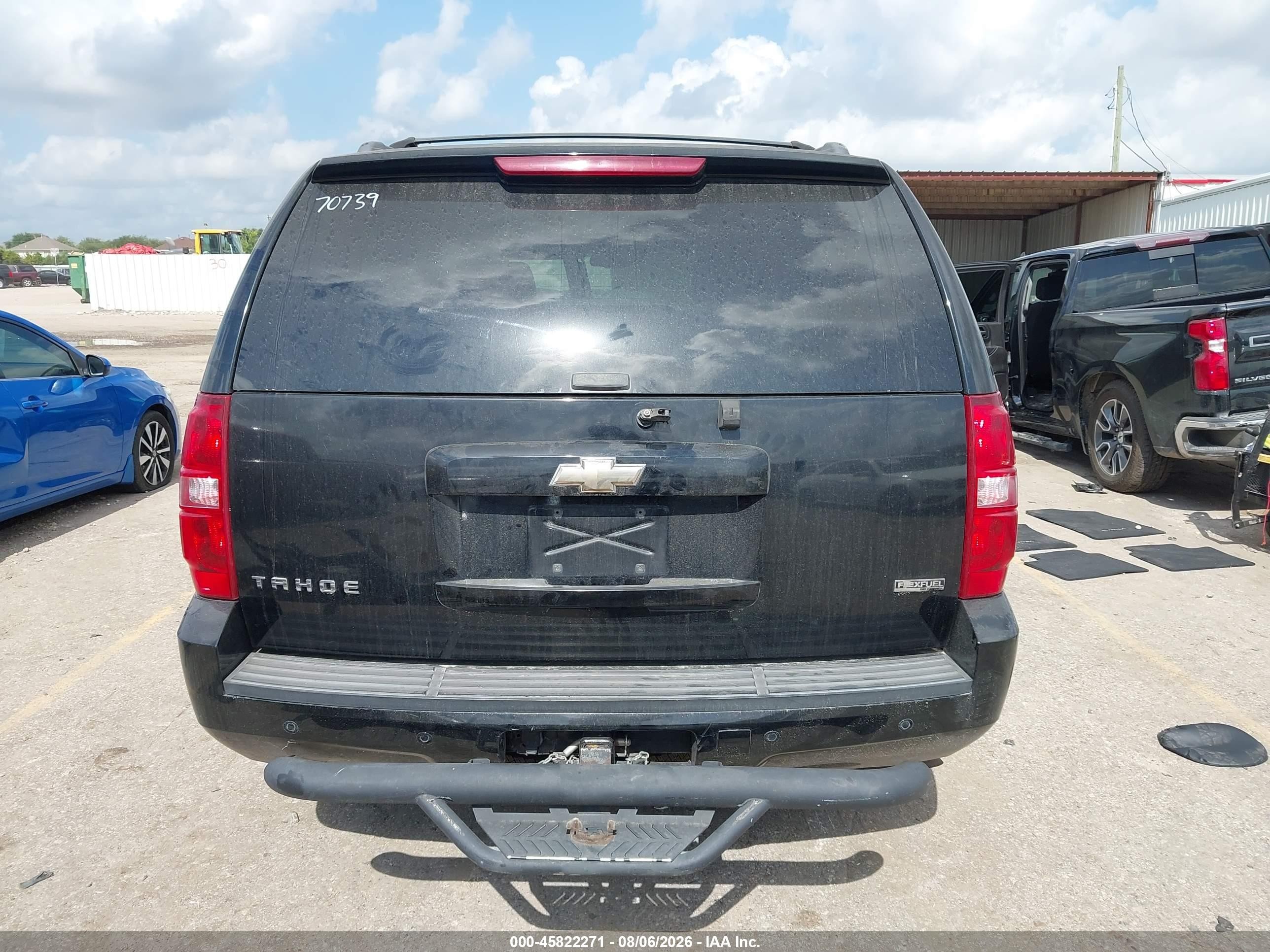 2008 Chevrolet Tahoe Lt Black vin: 1GNFC13088R189675
