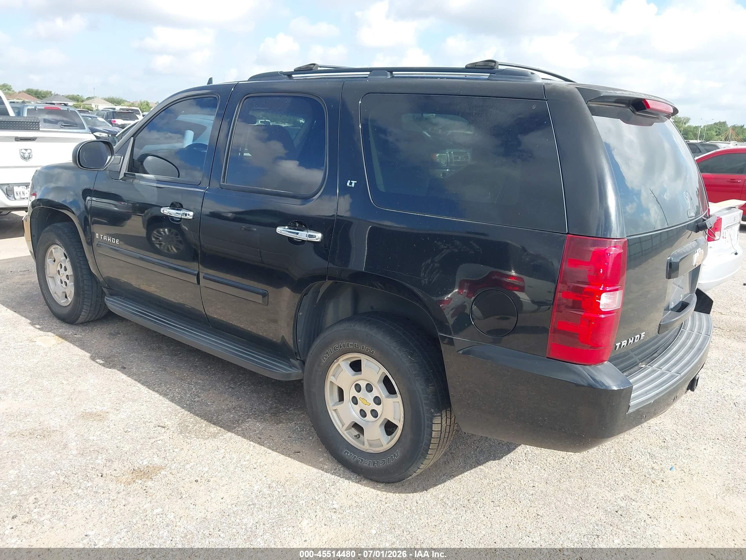 2007 Chevrolet Tahoe Lt Black vin: 1GNFC13097R370878