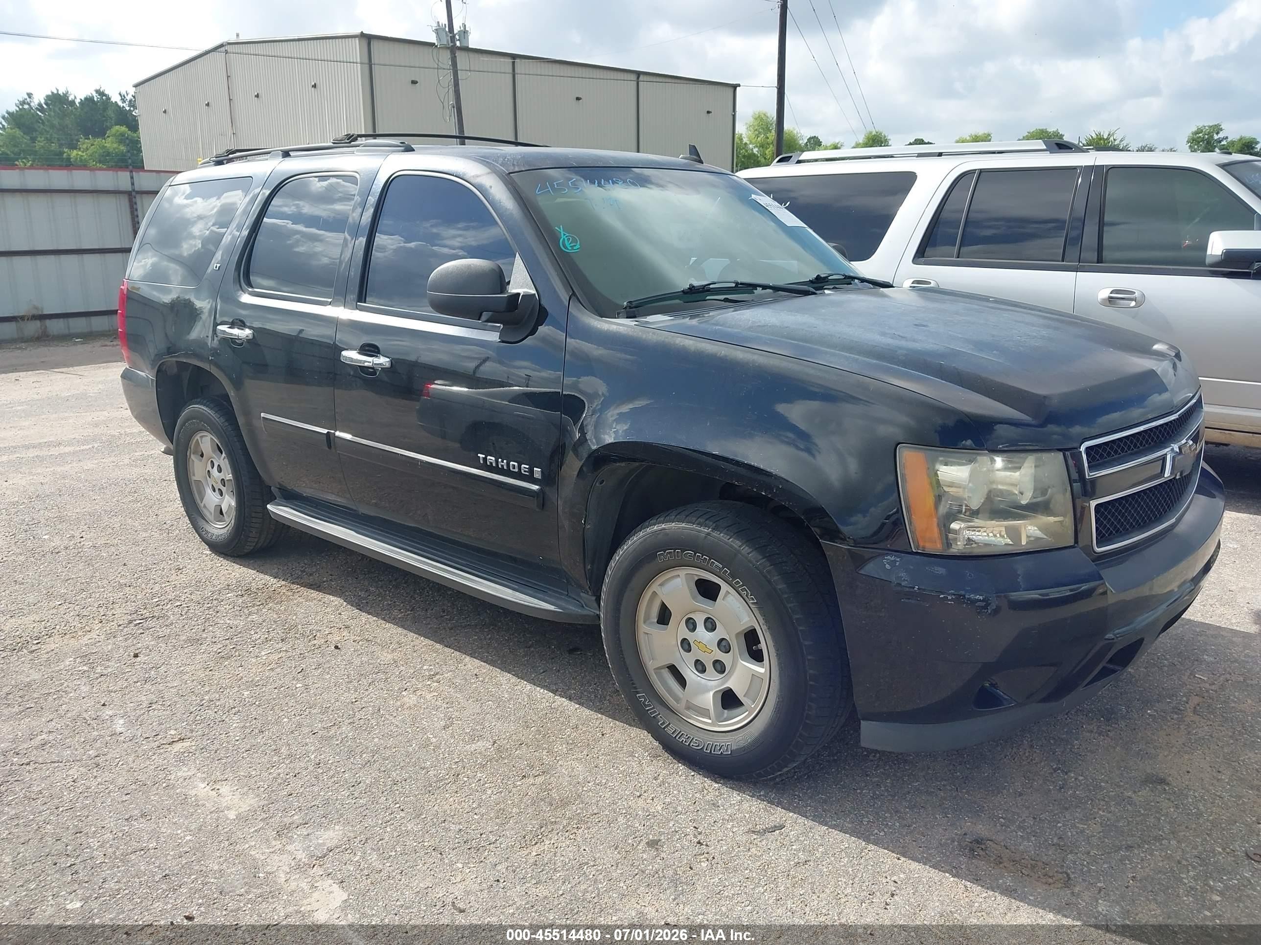 2007 Chevrolet Tahoe Lt Black vin: 1GNFC13097R370878