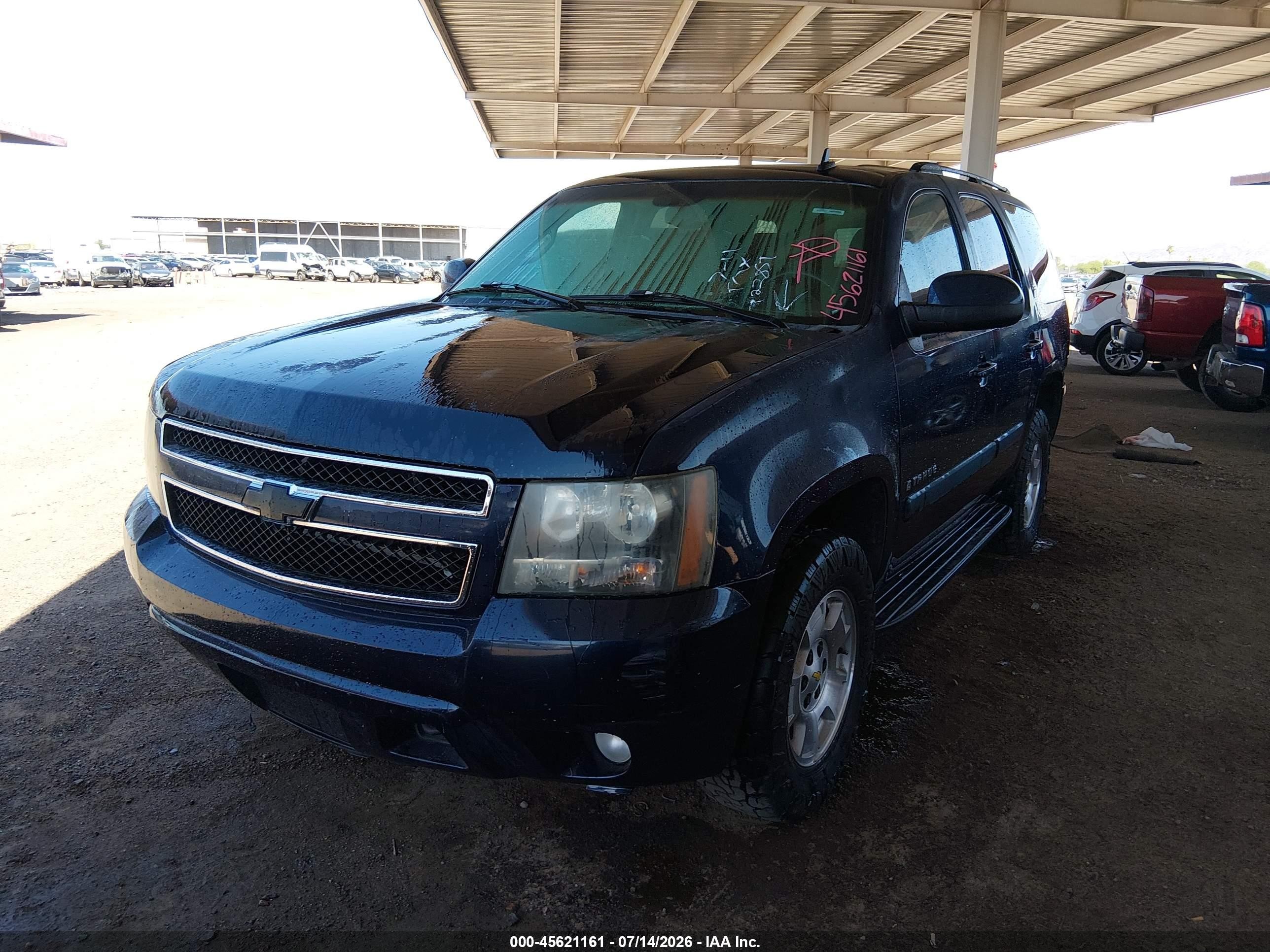 2008 Chevrolet Tahoe Lt Blue vin: 1GNFC13098R122857