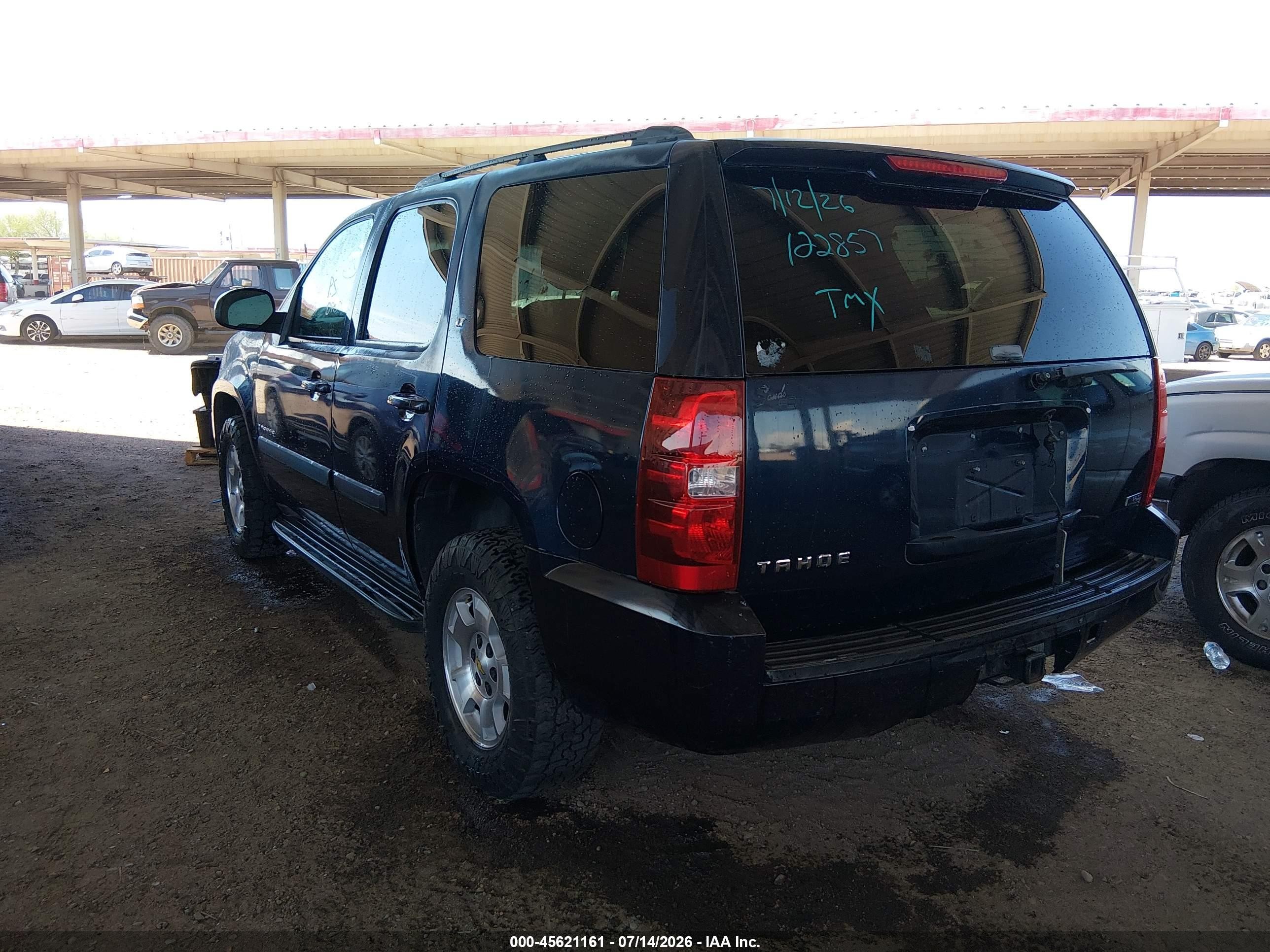 2008 Chevrolet Tahoe Lt Blue vin: 1GNFC13098R122857