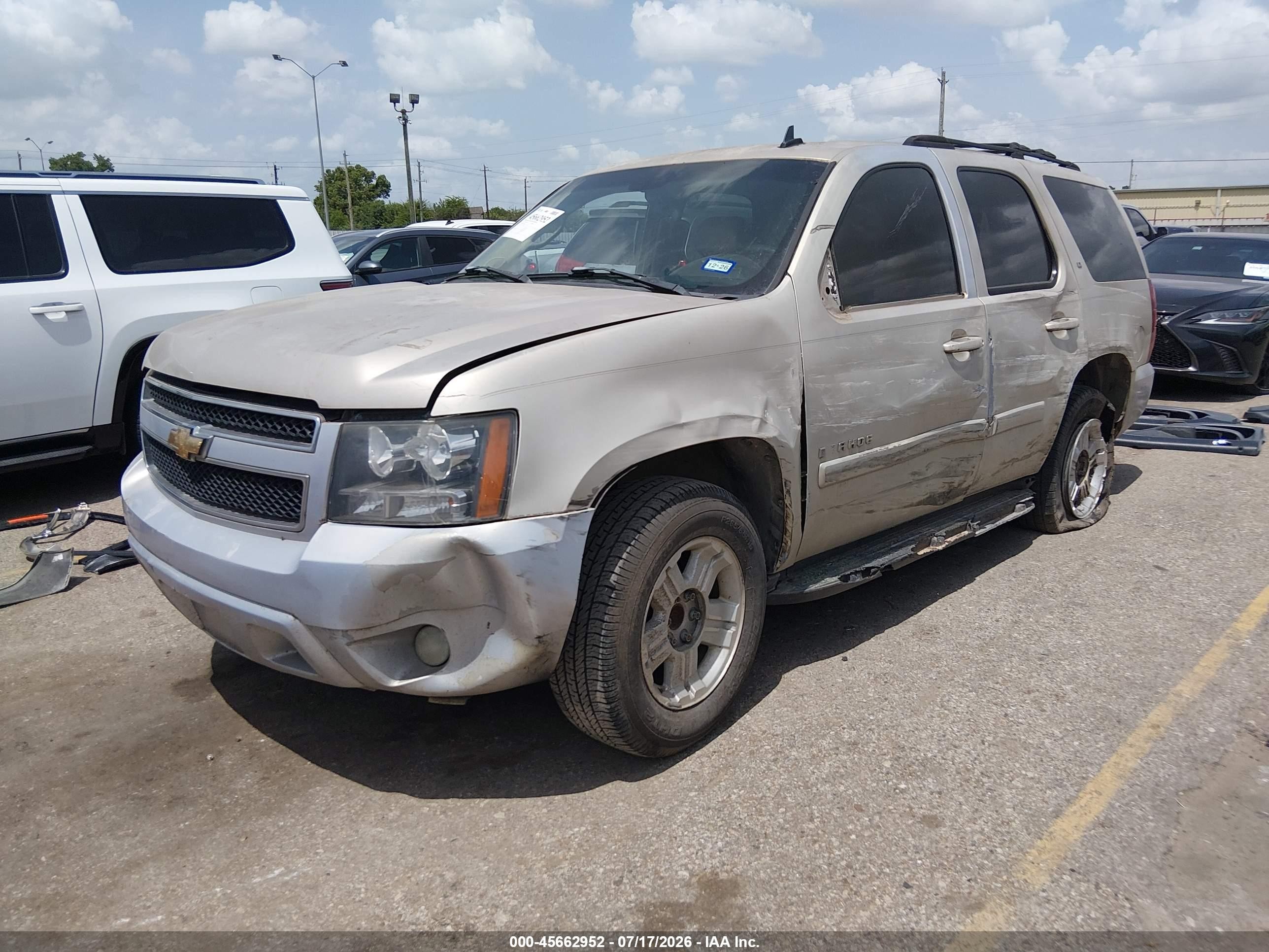 2007 Chevrolet Tahoe Lt Beige vin: 1GNFC130X7J188640