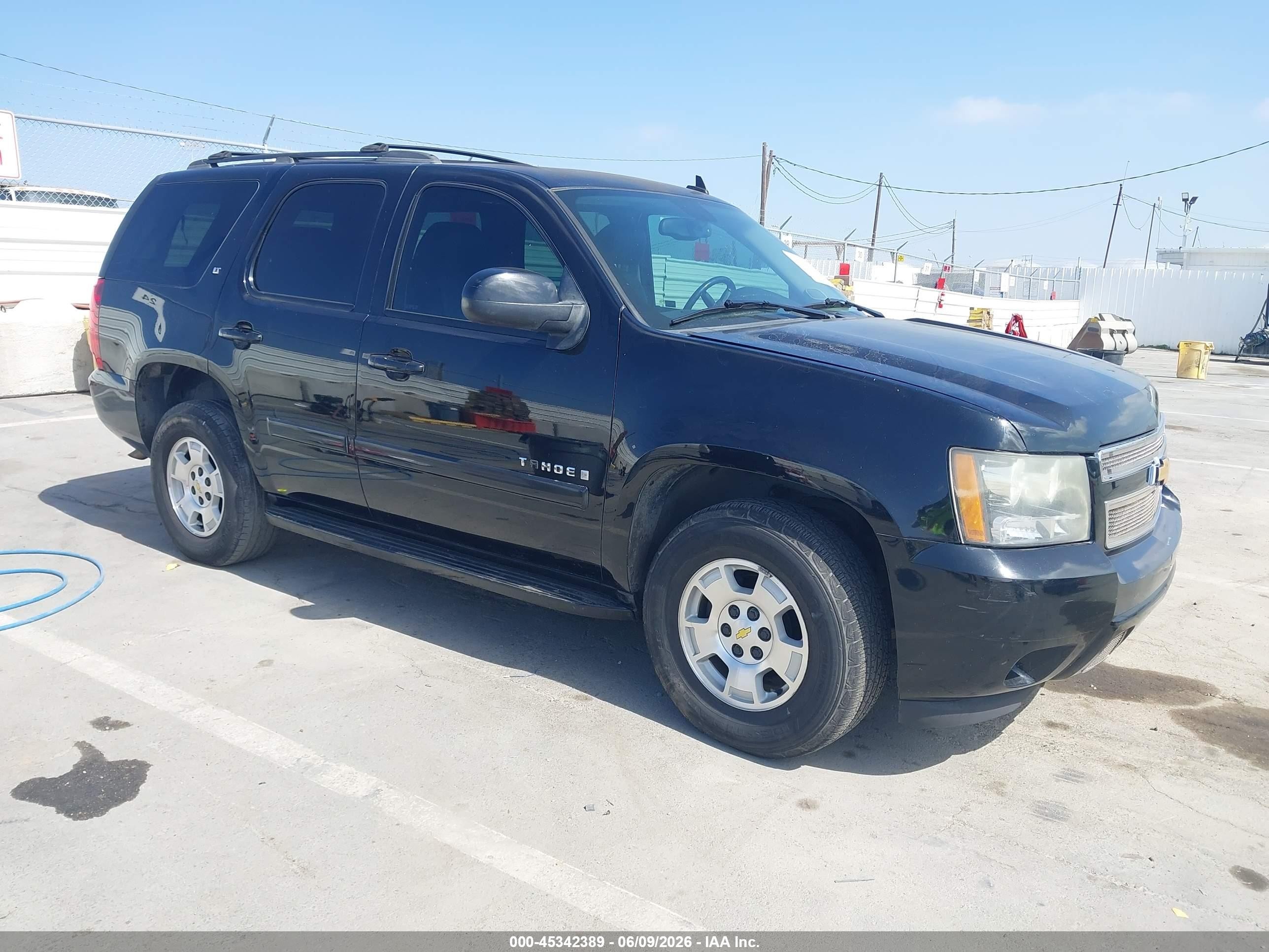 2007 Chevrolet Tahoe Lt Black vin: 1GNFC130X7R350204