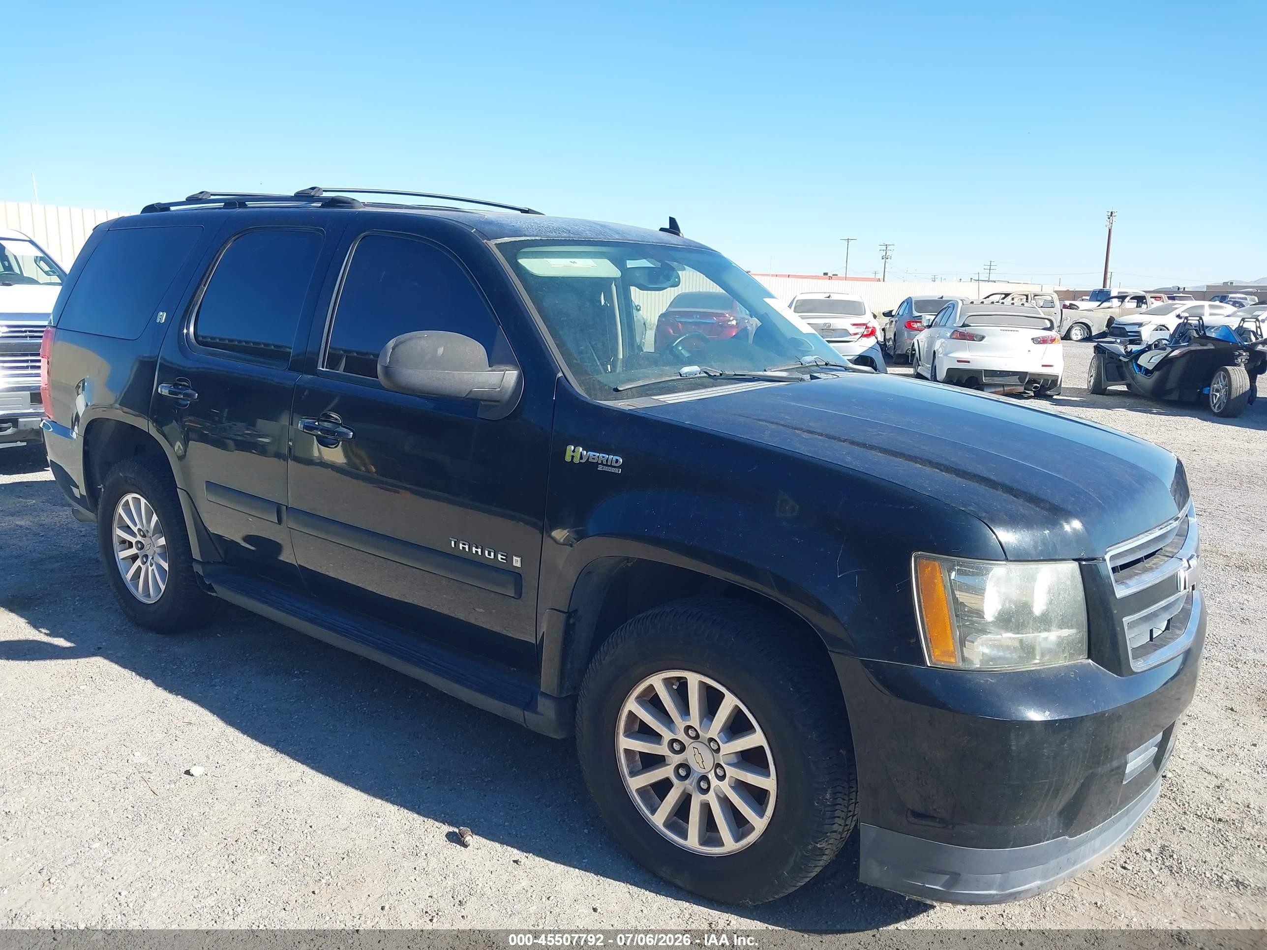2008 Chevrolet Tahoe Hybrid   Black vin: 1GNFC13518R201984
