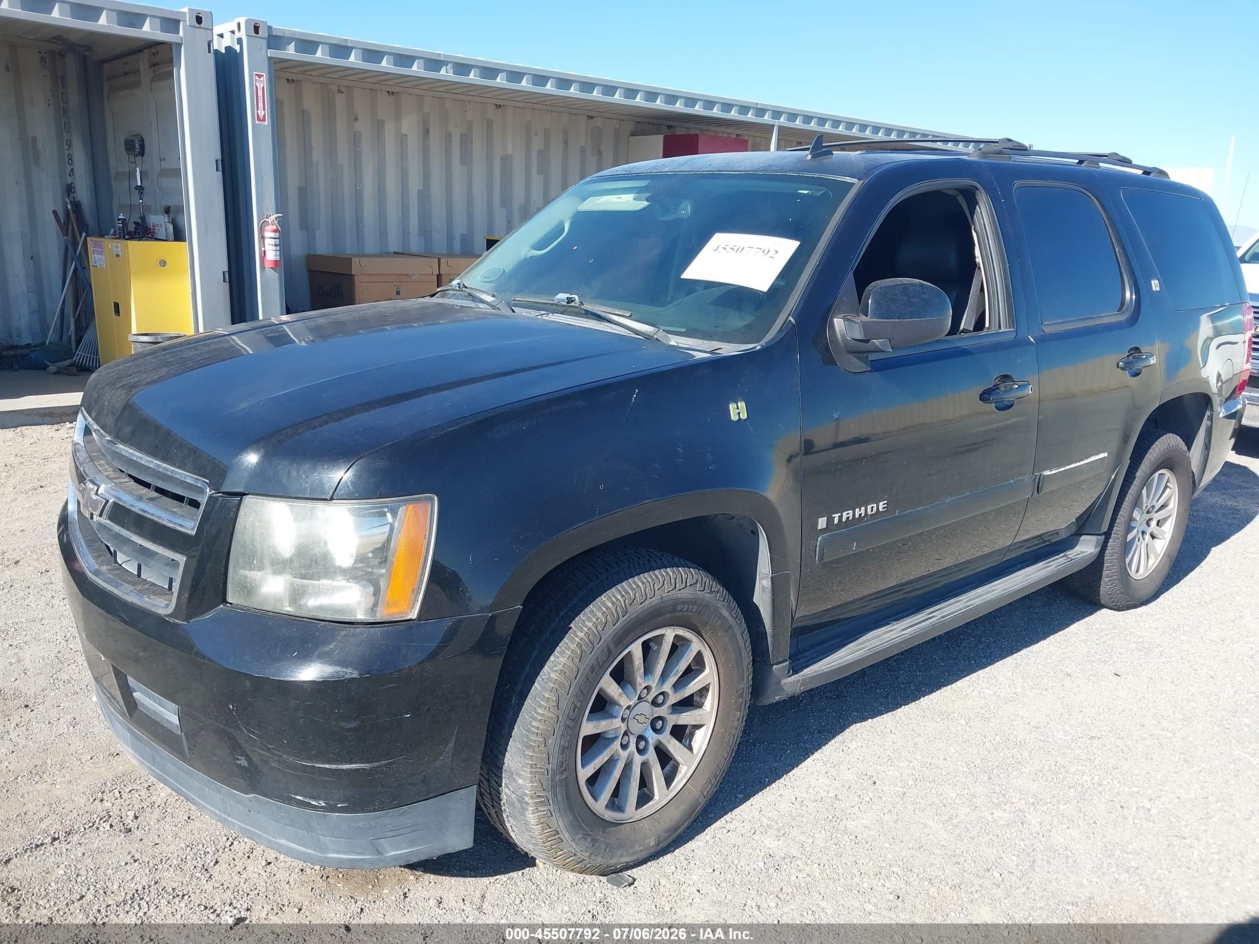 2008 Chevrolet Tahoe Hybrid   Black vin: 1GNFC13518R201984
