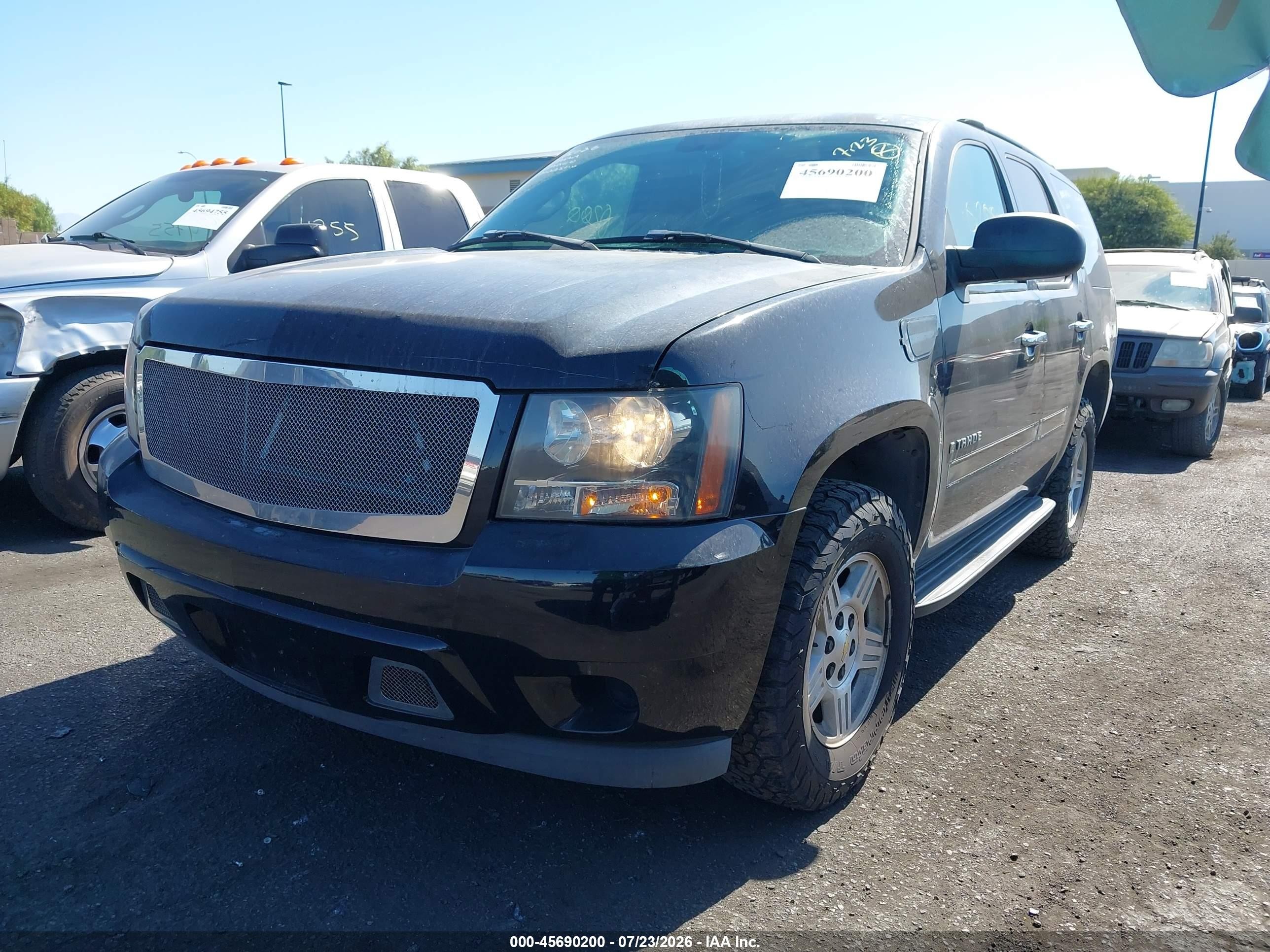 2007 Chevrolet Tahoe Ls Black vin: 1GNFC13C27R313562