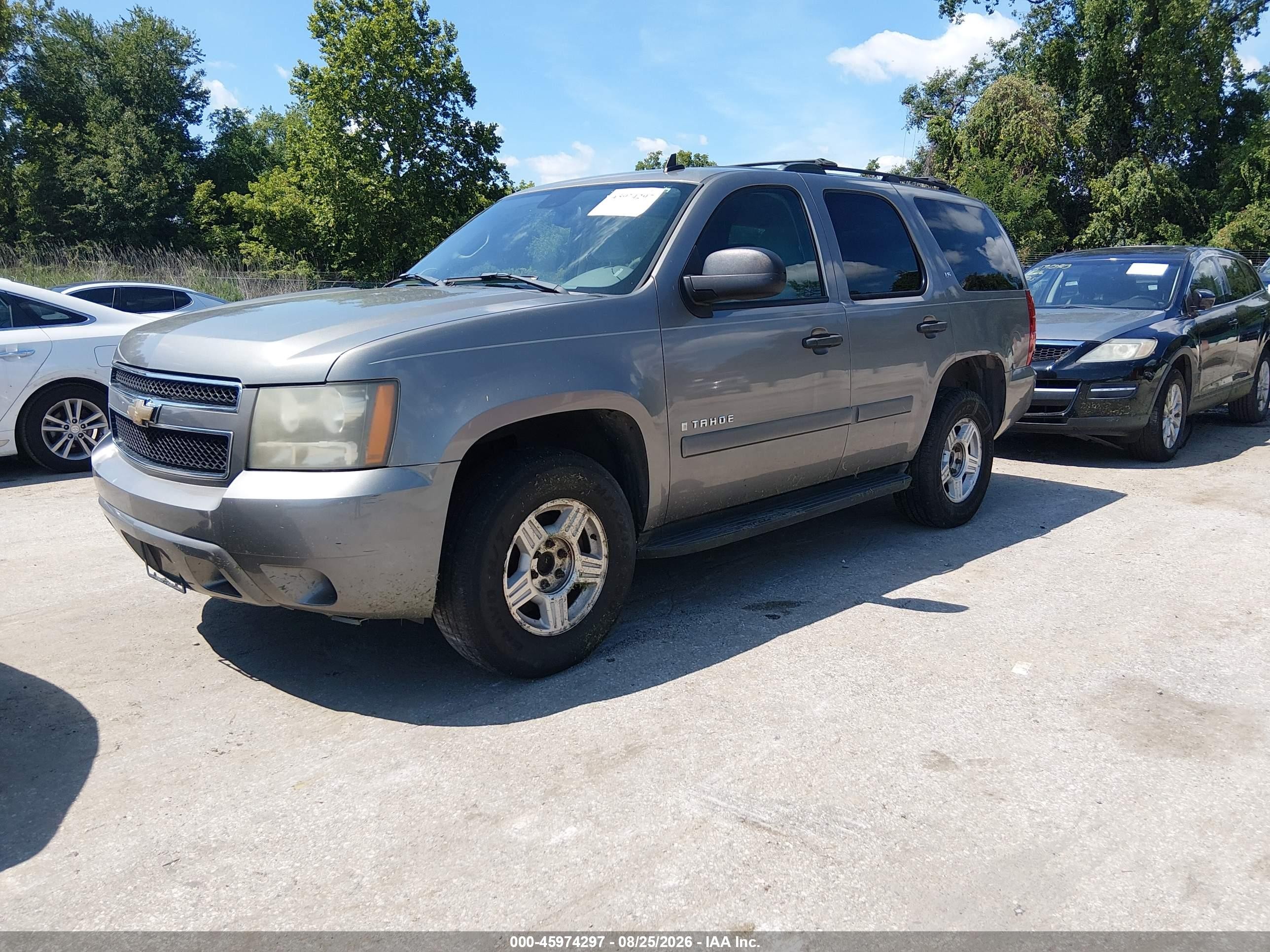 2008 Chevrolet Tahoe Ls Gray vin: 1GNFC13C28R123729
