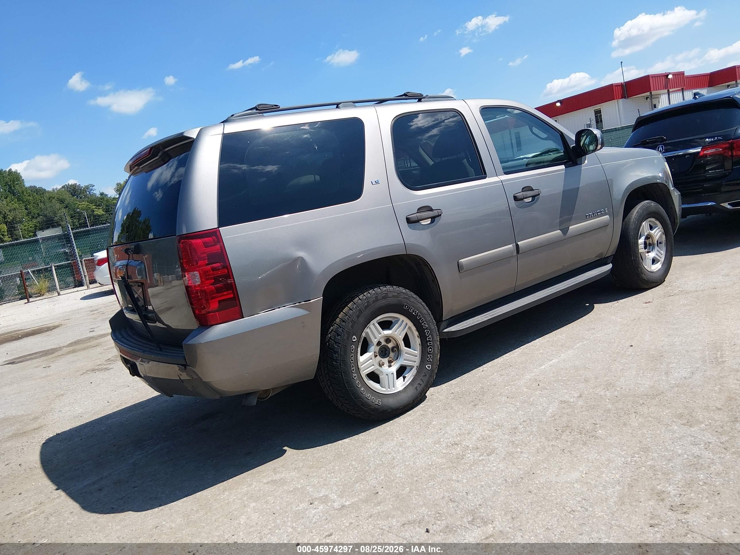 2008 Chevrolet Tahoe Ls Gray vin: 1GNFC13C28R123729