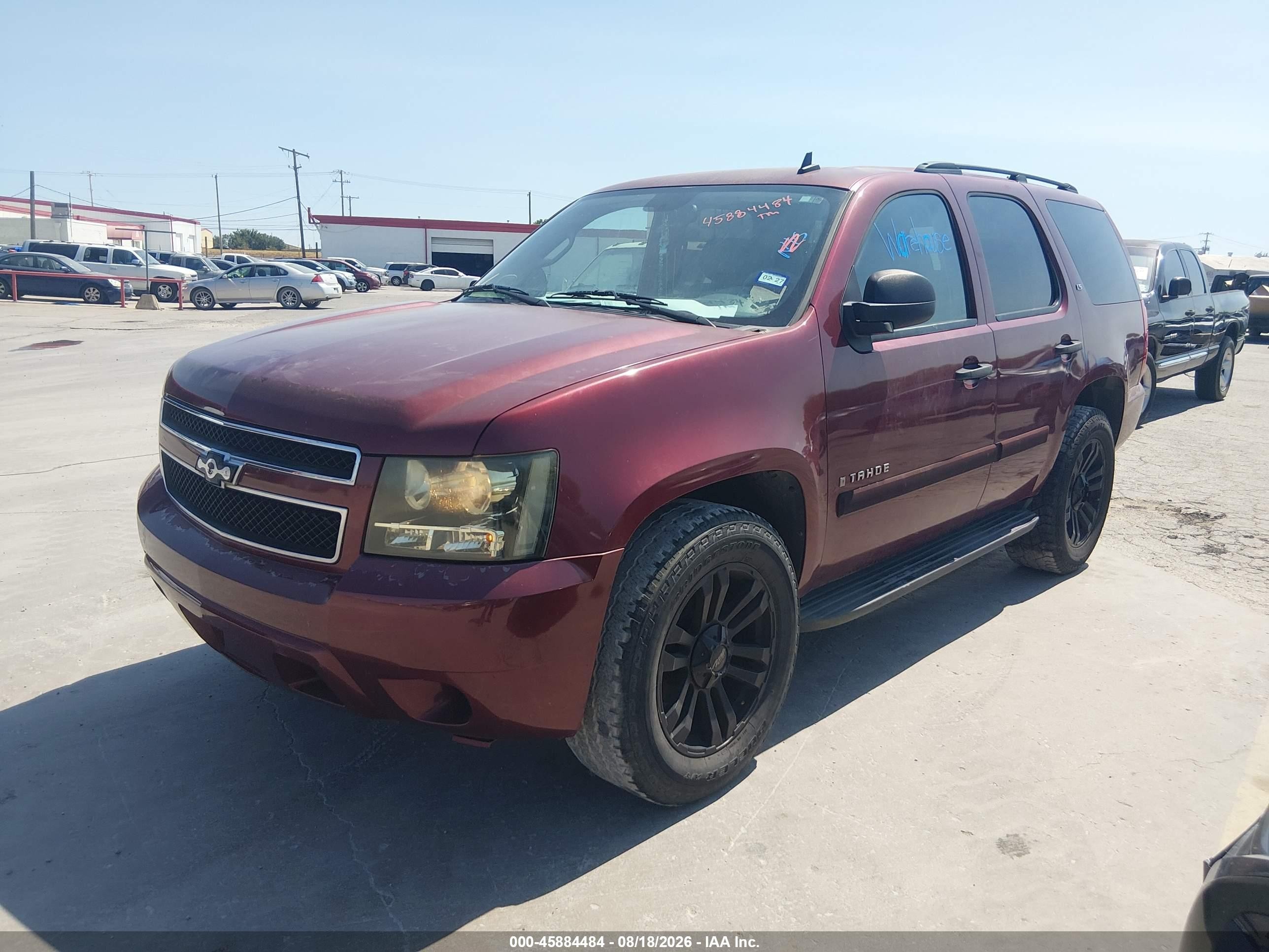 2008 Chevrolet Tahoe Ls Темно-бордовый vin: 1GNFC13C38R194017