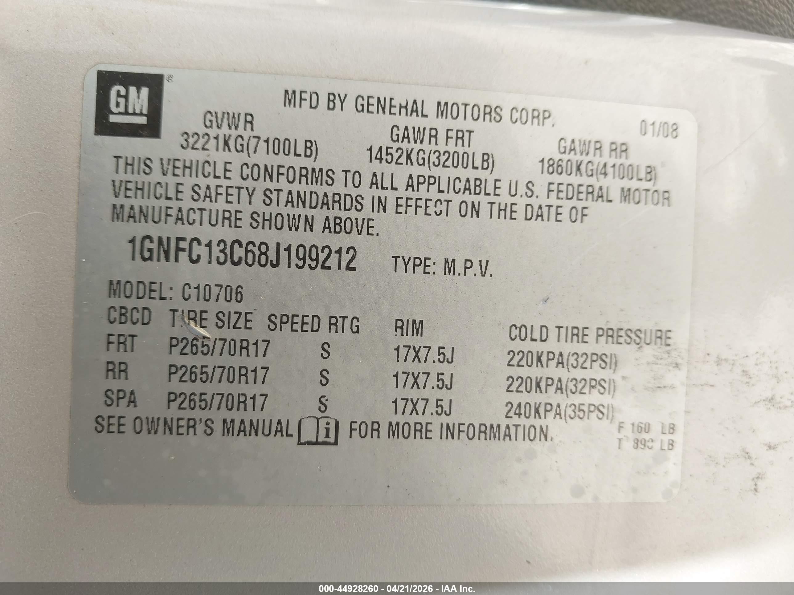 2008 Chevrolet Tahoe Ls Tan vin: 1GNFC13C68J199212