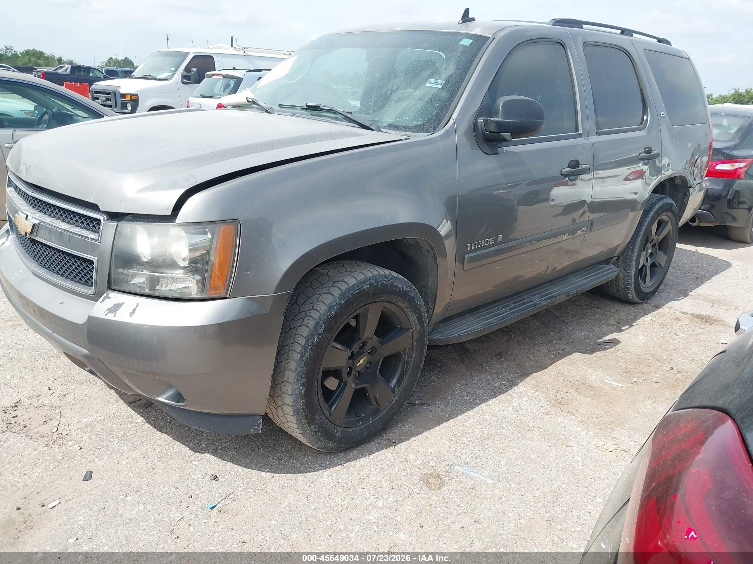 2008 Chevrolet Tahoe Ls Gray vin: 1GNFC13C78J113213