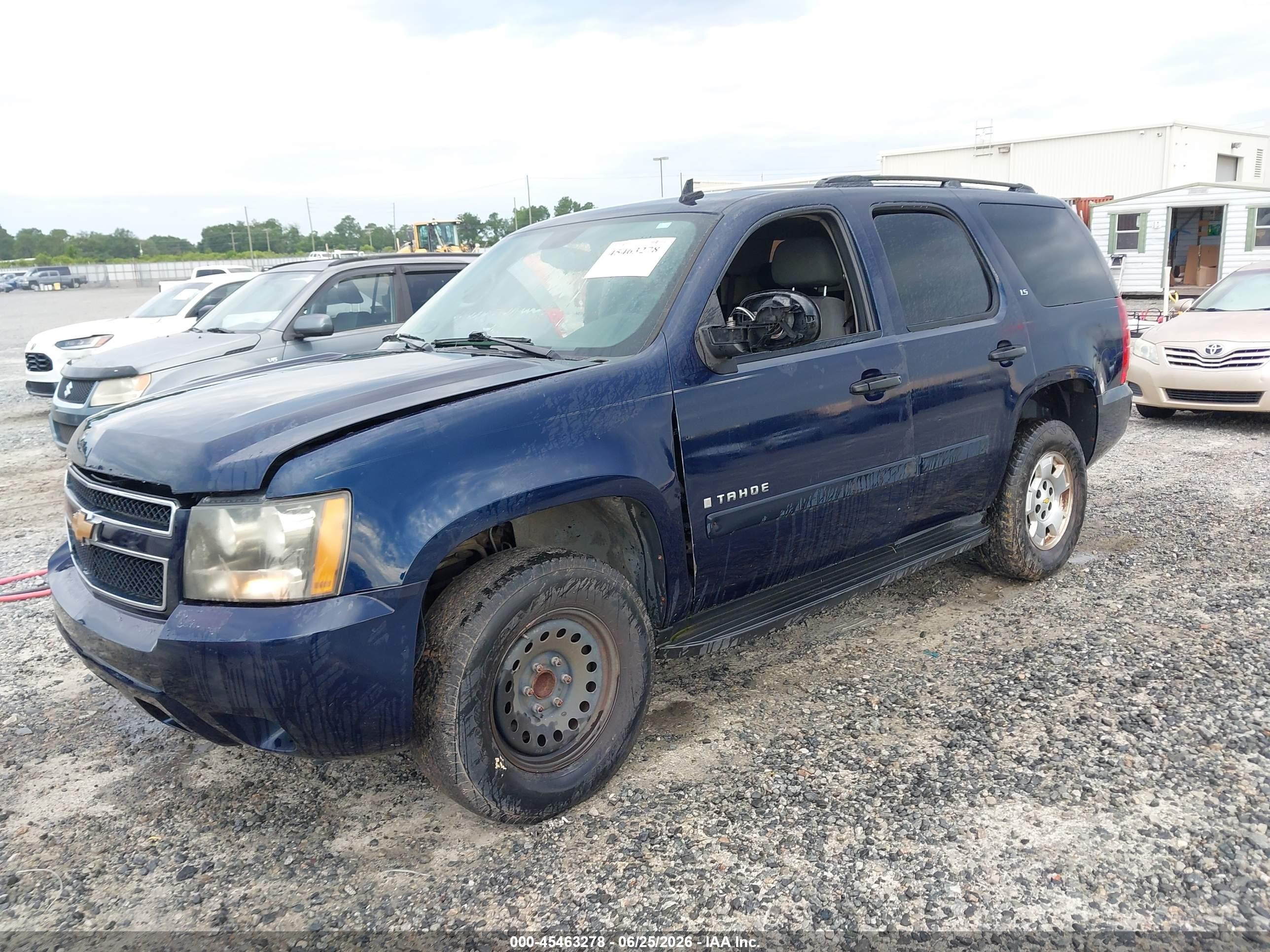 2009 Chevrolet Tahoe Ls Blue vin: 1GNFC13C79R179327