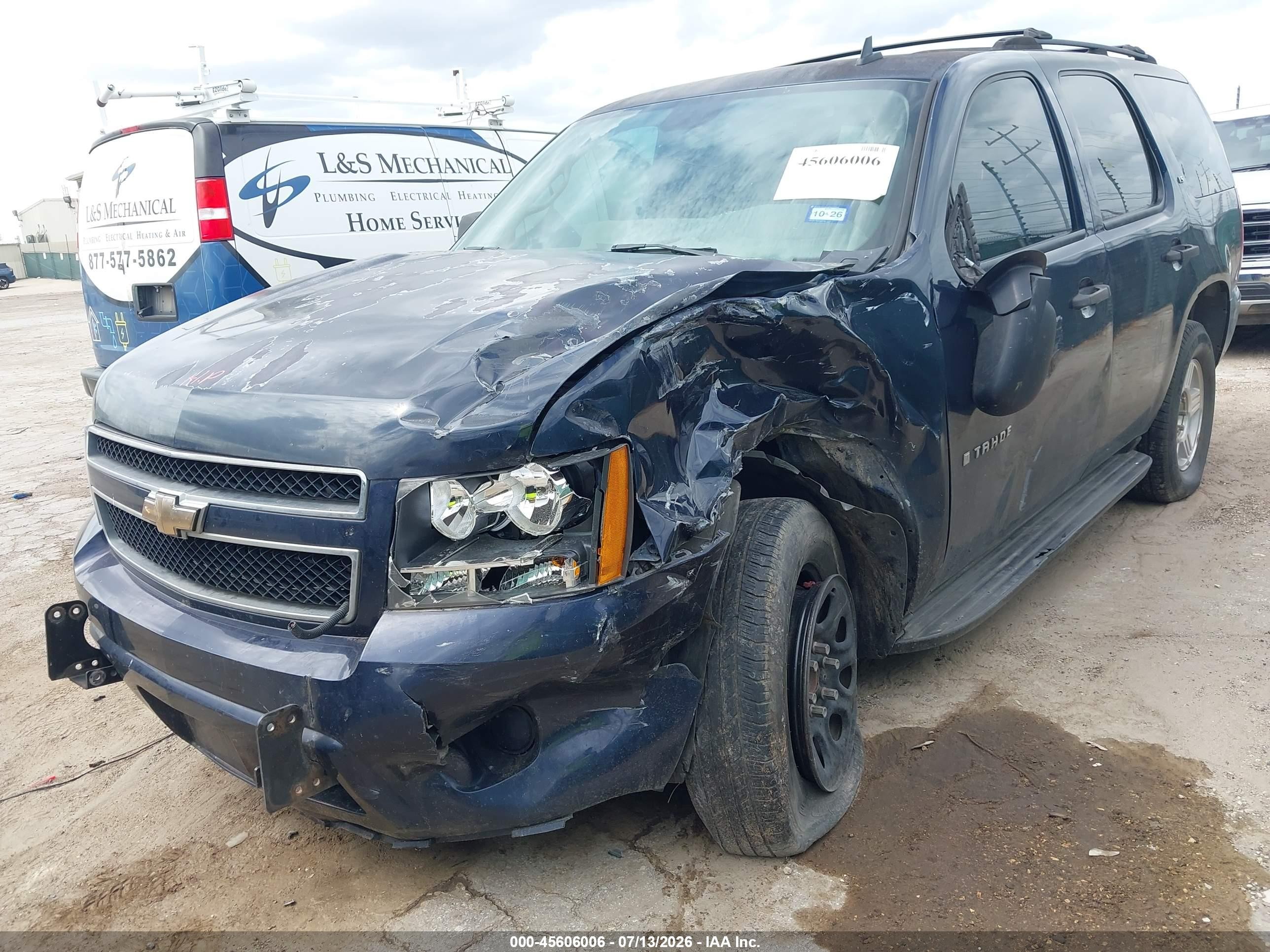 2007 Chevrolet Tahoe Ls Blue vin: 1GNFC13CX7R296008