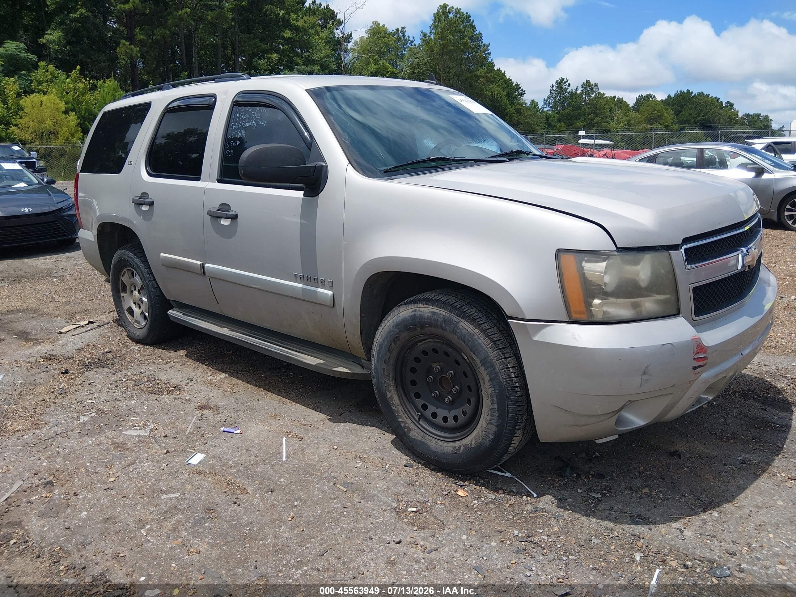 2009 Chevrolet Tahoe Ls Gray vin: 1GNFC13CX9R209808