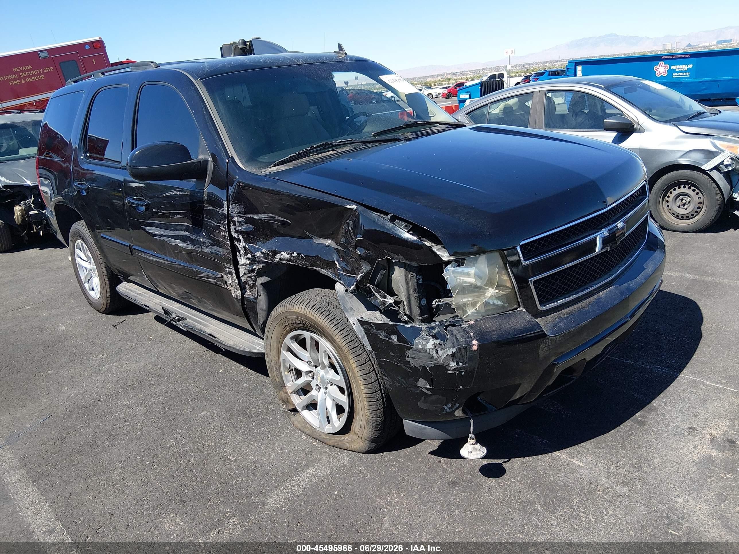 2007 Chevrolet Tahoe Lt Black vin: 1GNFC13J07J396115
