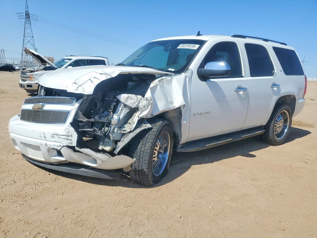2007 Chevrolet Tahoe C1500 White vin: 1GNFC13J37J130524