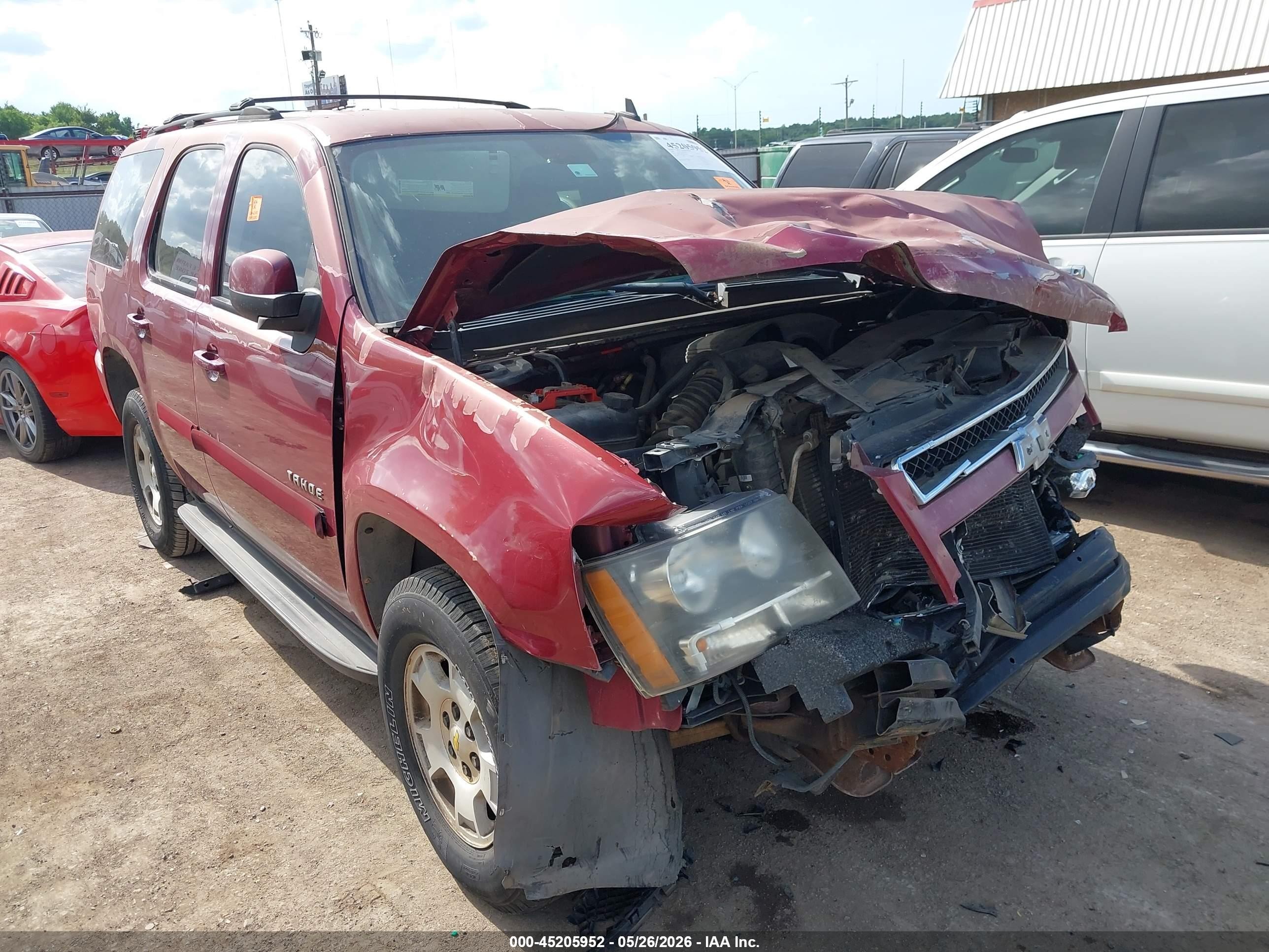 2007 Chevrolet Tahoe Lt Maroon vin: 1GNFC13J37R166781