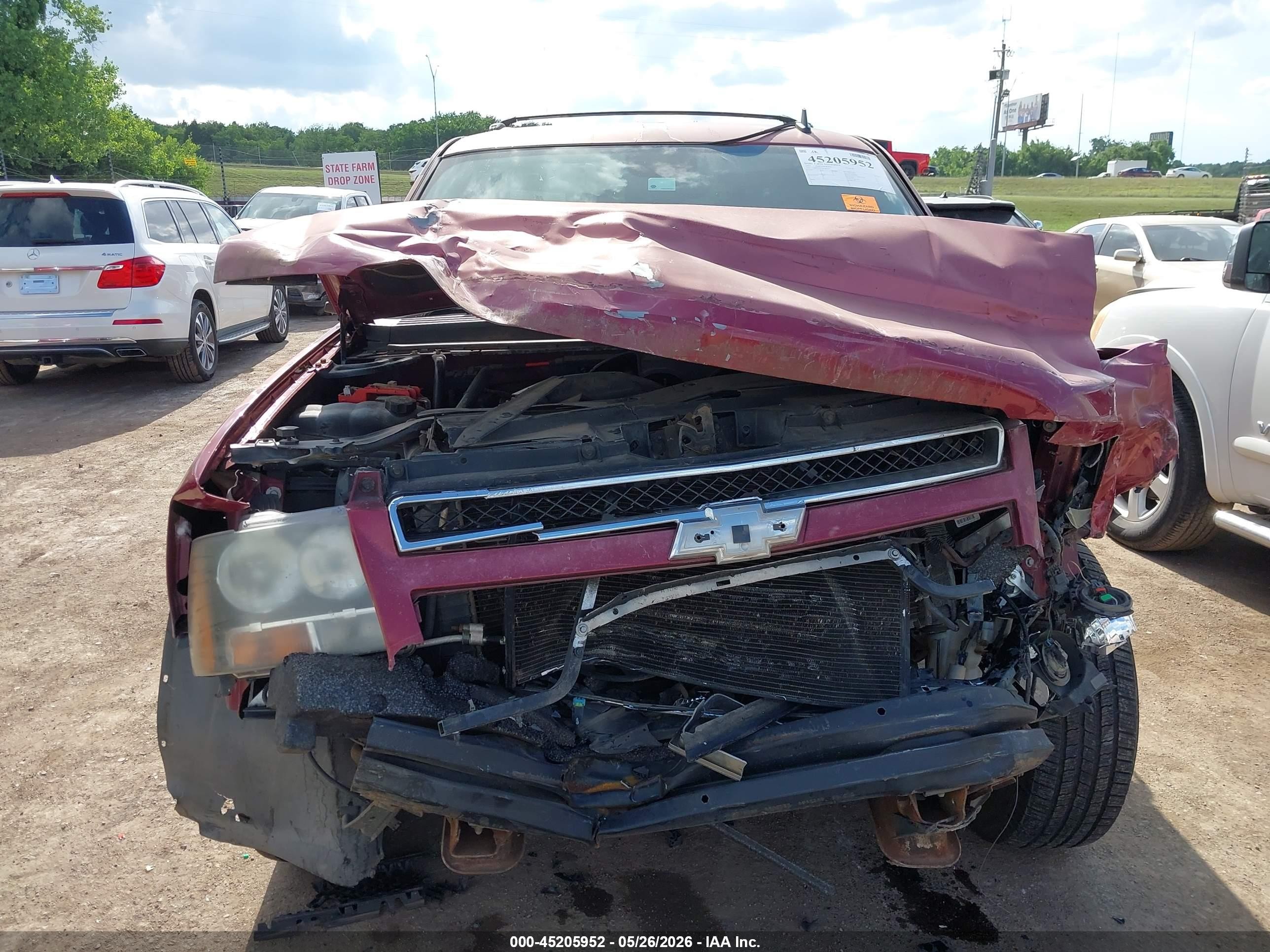 2007 Chevrolet Tahoe Lt Maroon vin: 1GNFC13J37R166781