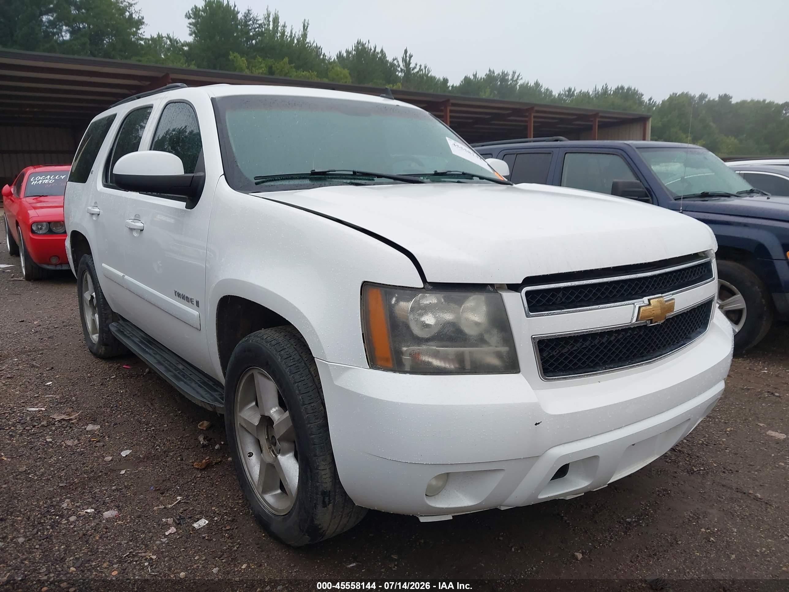 2007 Chevrolet Tahoe Lt White vin: 1GNFC13J37R234691