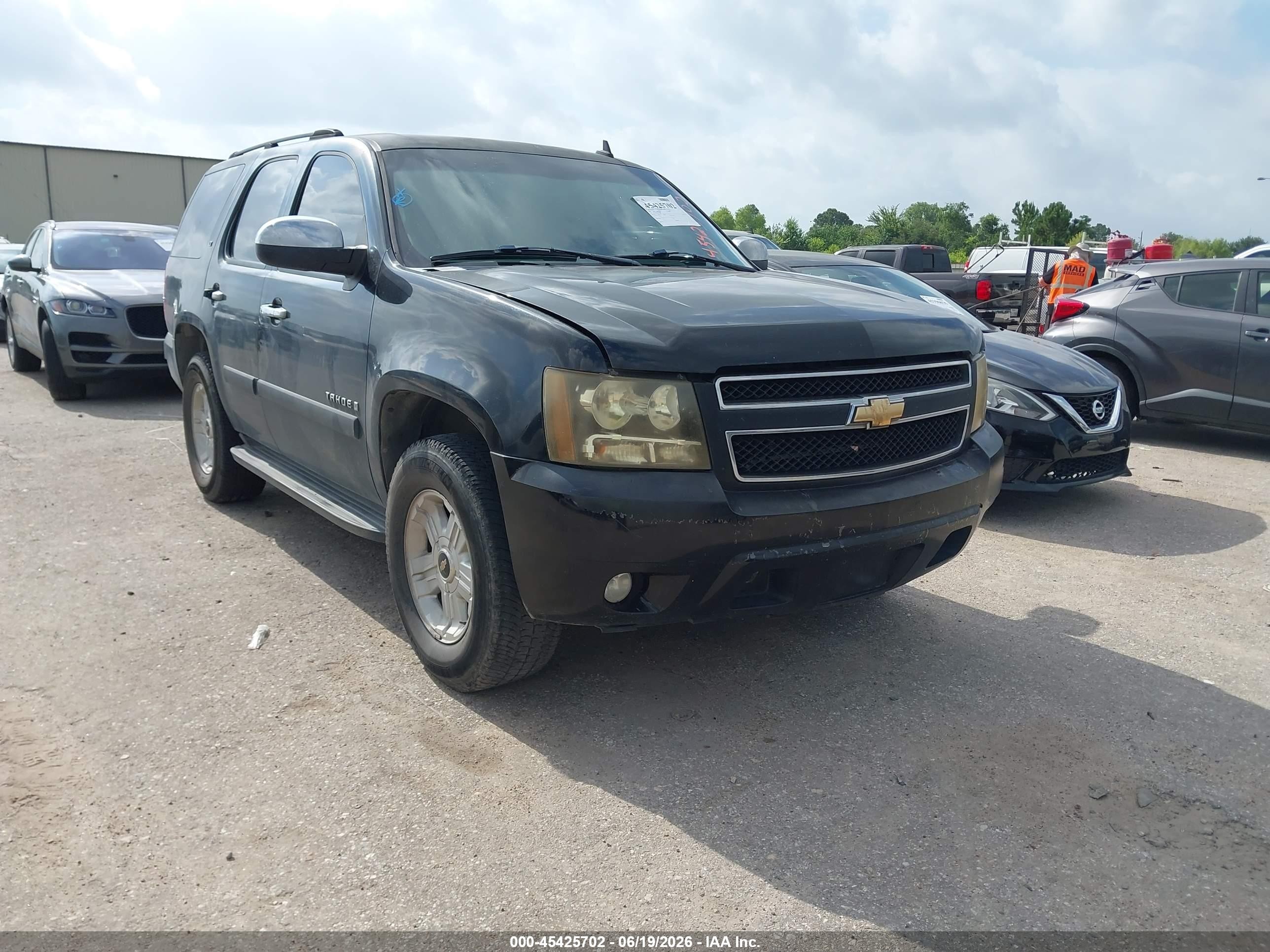 2007 Chevrolet Tahoe Lt Black vin: 1GNFC13J47R106878