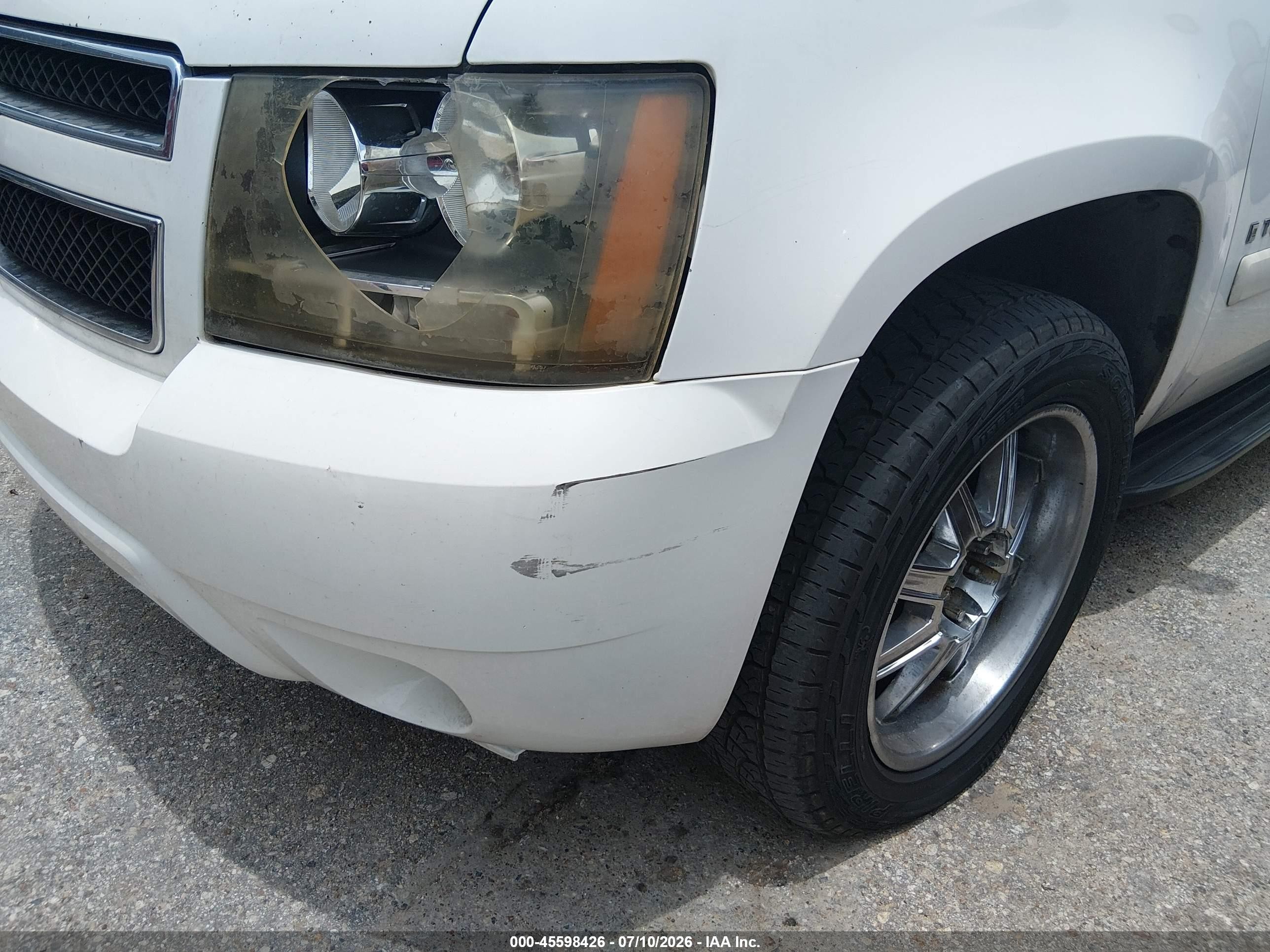 2007 Chevrolet Tahoe Lt White vin: 1GNFC13J47R371333