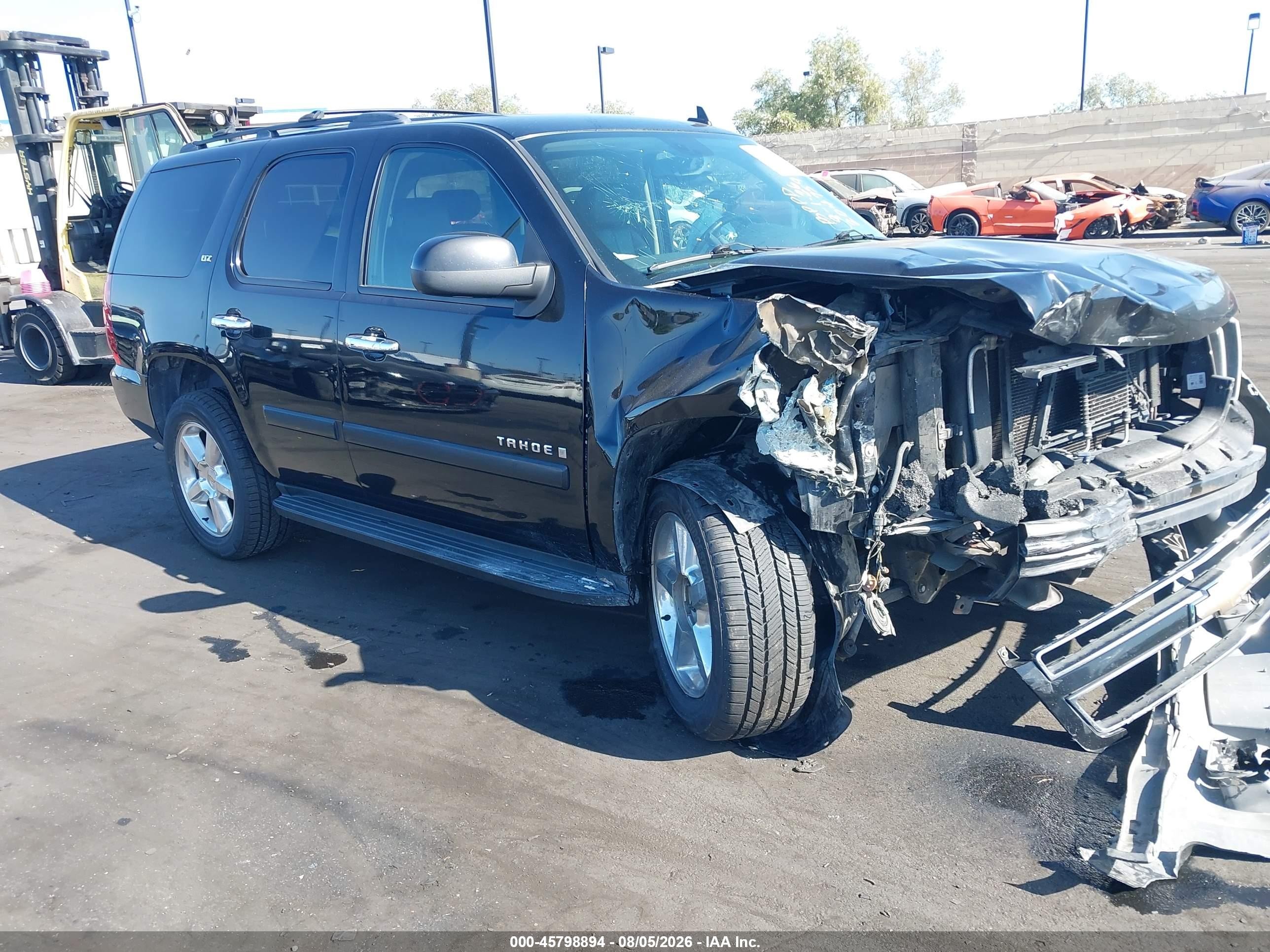 2008 Chevrolet Tahoe Ltz Black vin: 1GNFC13J48J204759
