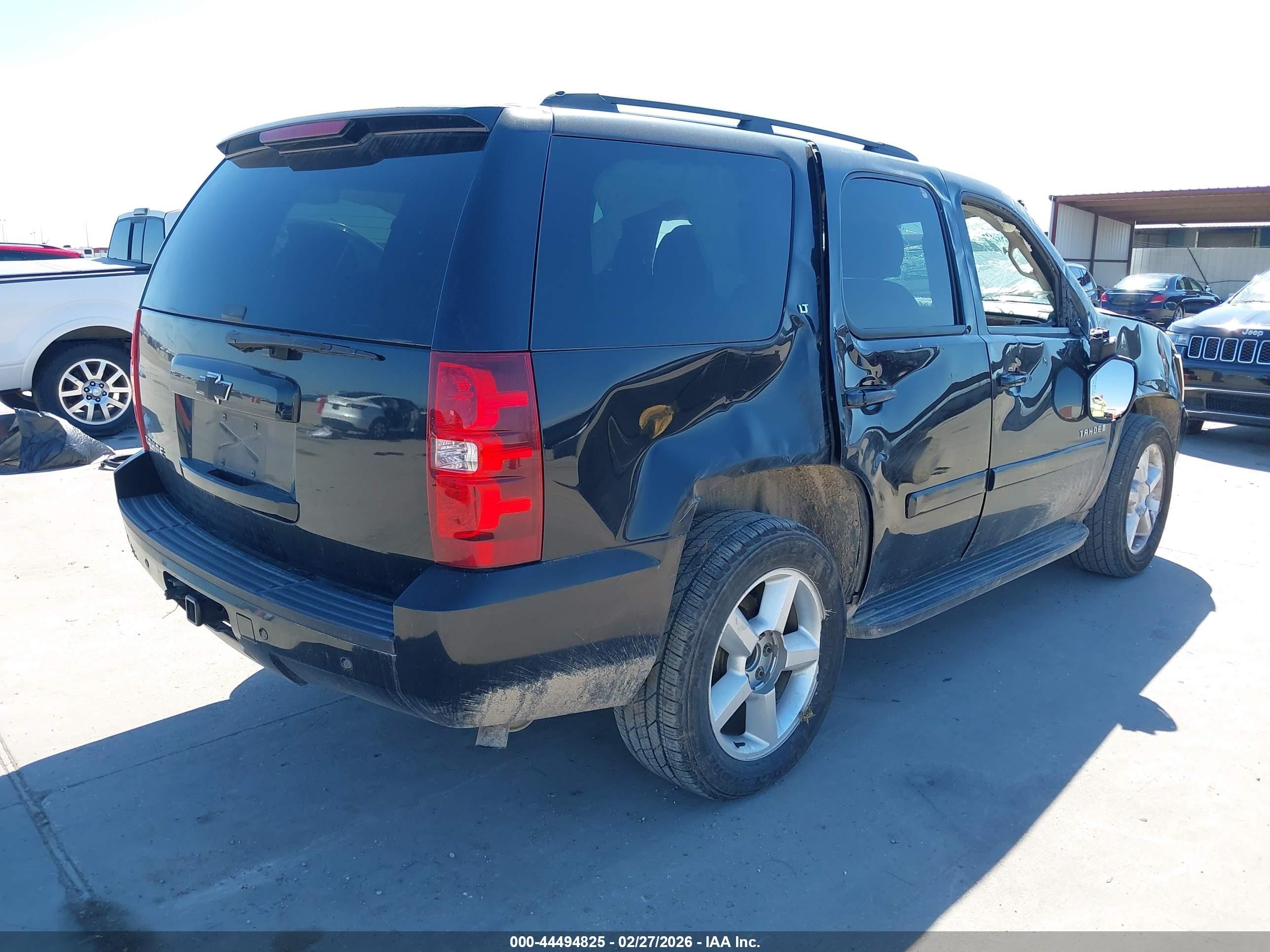 2008 Chevrolet Tahoe Lt Black vin: 1GNFC13J48R267085