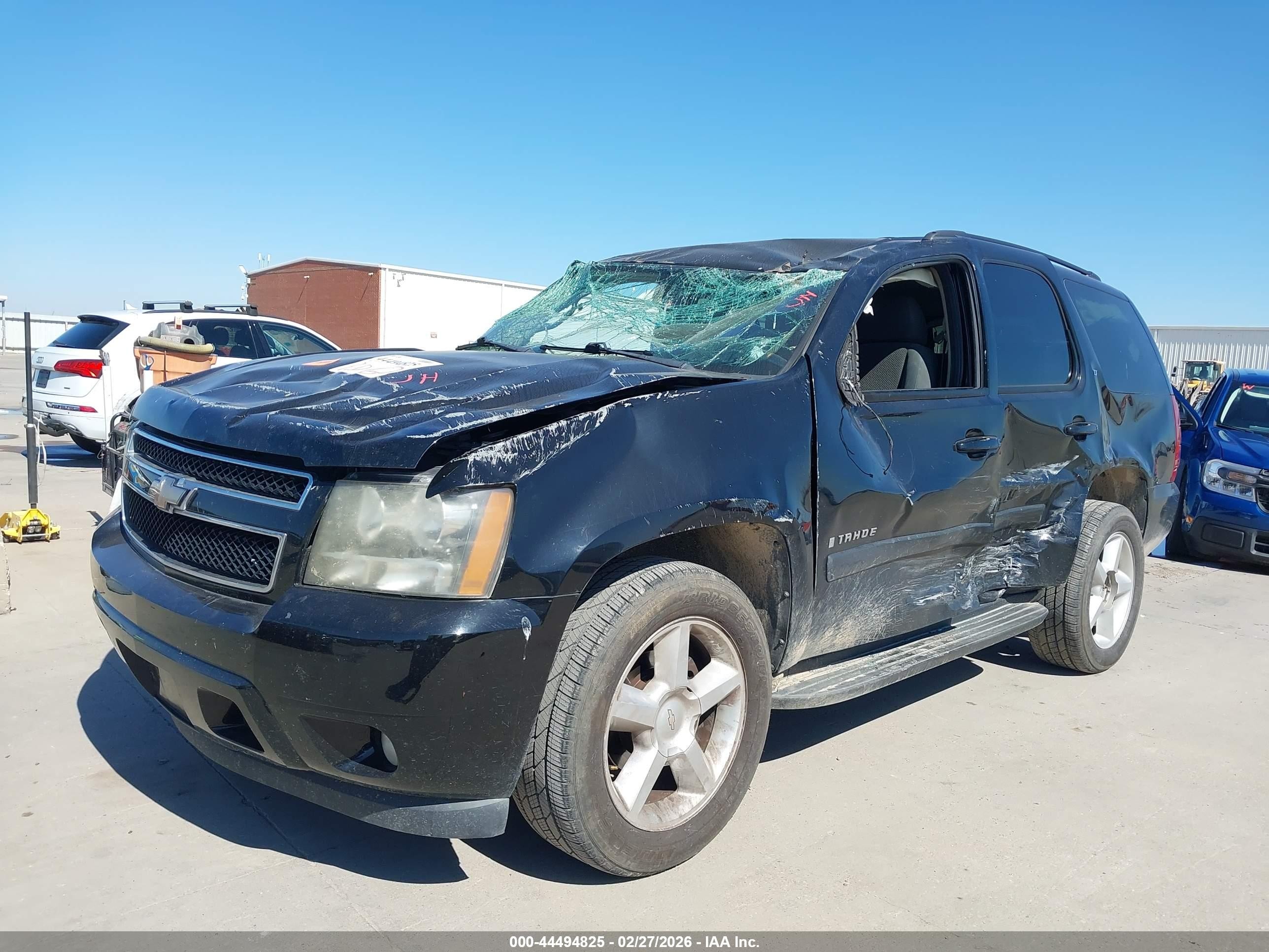 2008 Chevrolet Tahoe Lt Black vin: 1GNFC13J48R267085