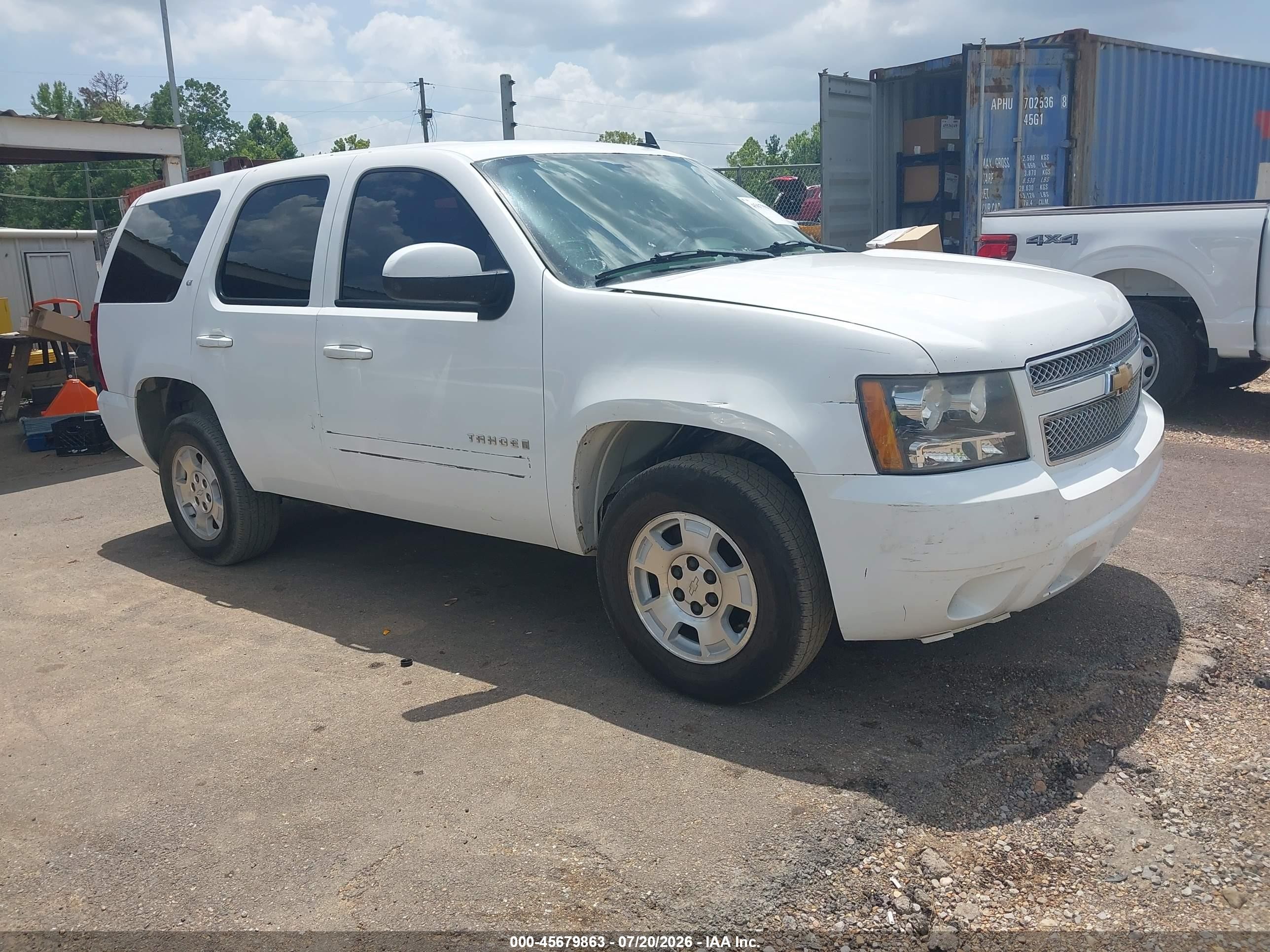 2007 Chevrolet Tahoe Lt White vin: 1GNFC13J77R115350