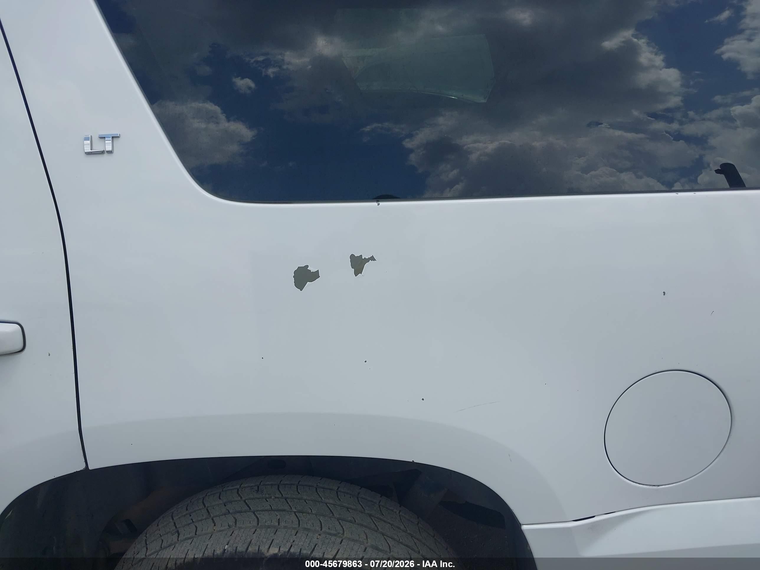 2007 Chevrolet Tahoe Lt White vin: 1GNFC13J77R115350