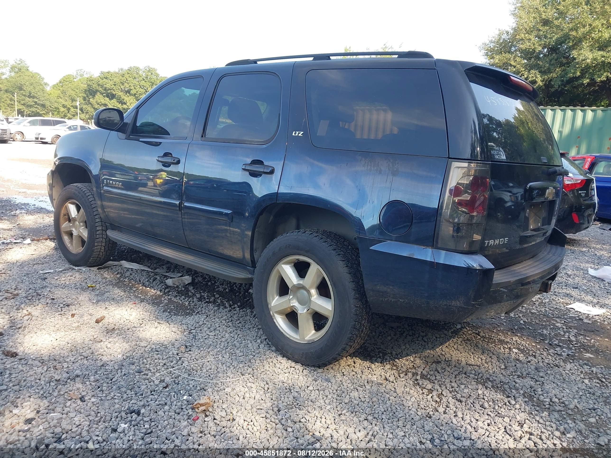2007 Chevrolet Tahoe Lt Черный vin: 1GNFC13J77R119155