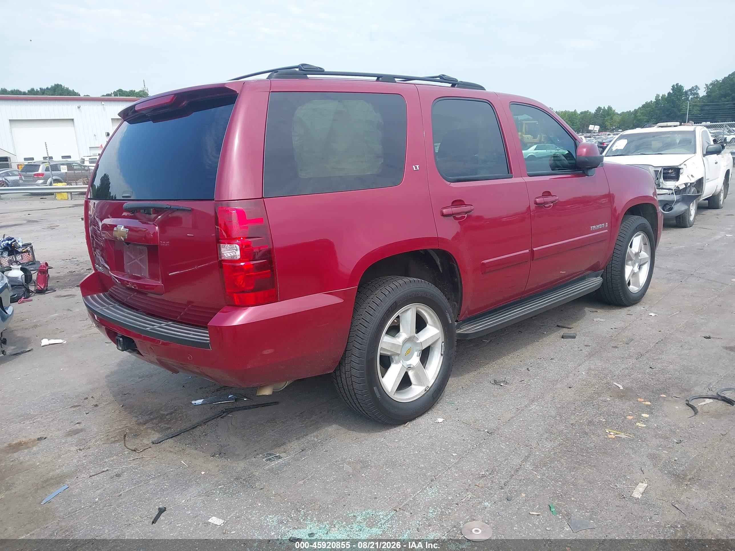 2007 Chevrolet Tahoe Lt Темно-бордовый vin: 1GNFC13J87R186041