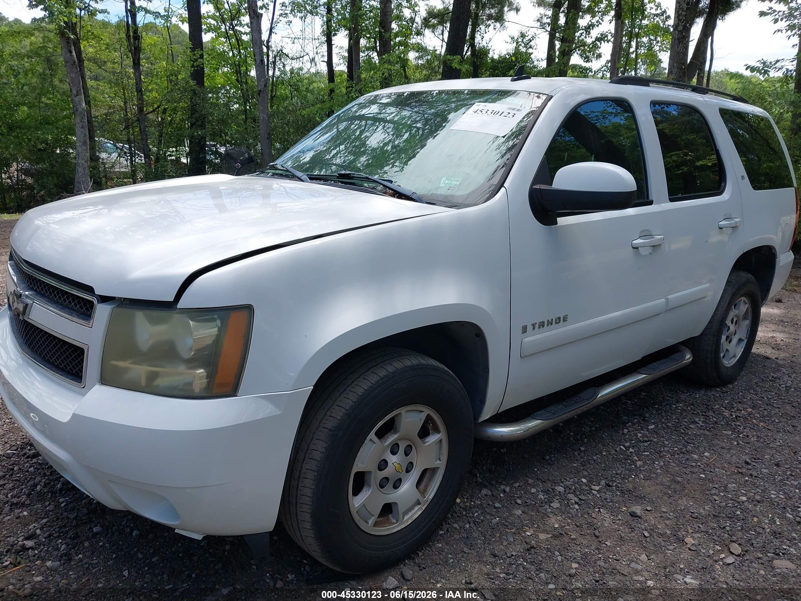 2007 Chevrolet Tahoe Lt Белый vin: 1GNFC13J97R178563