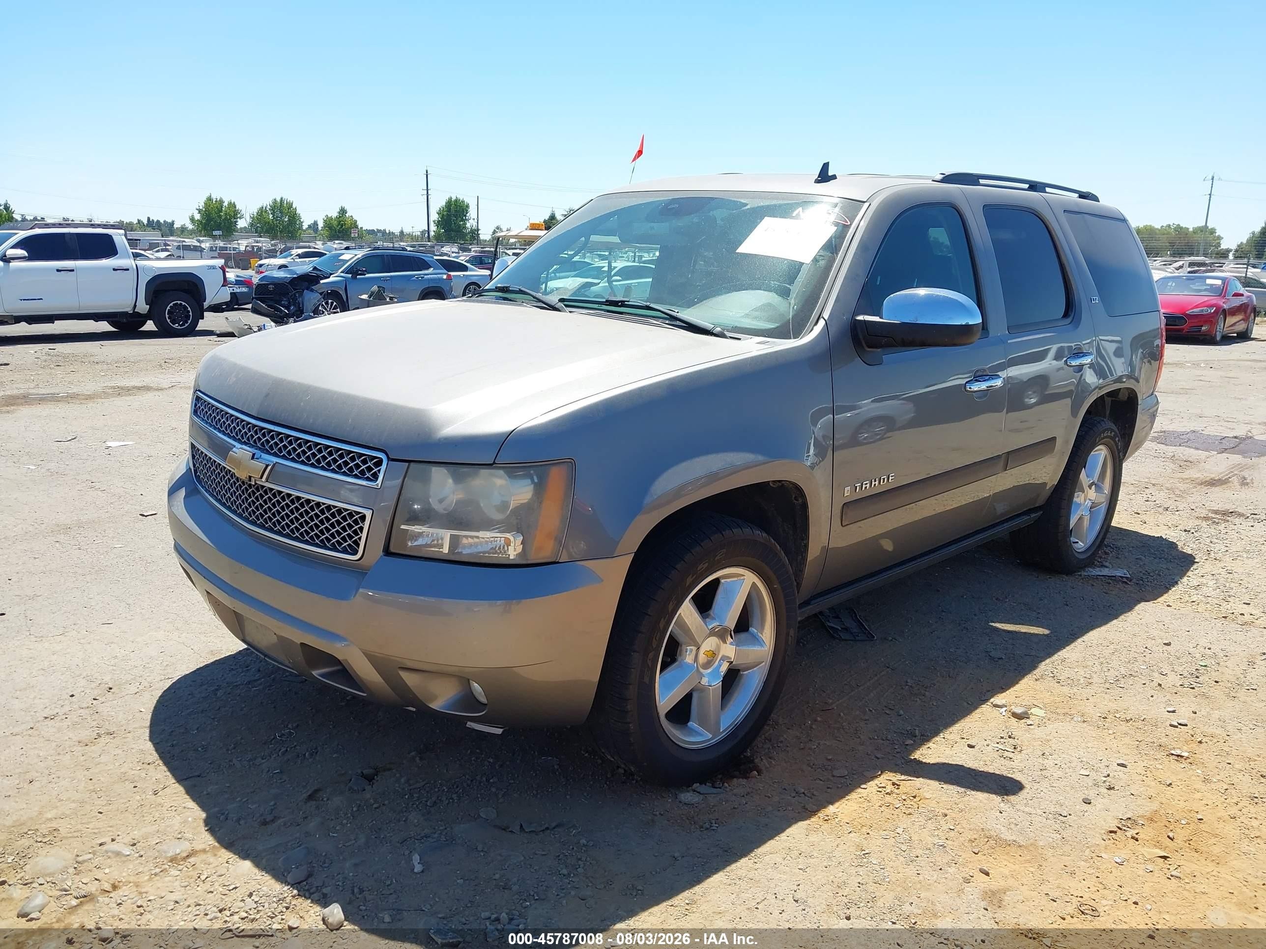 2007 Chevrolet Tahoe Ltz Gray vin: 1GNFC13JX7J375658