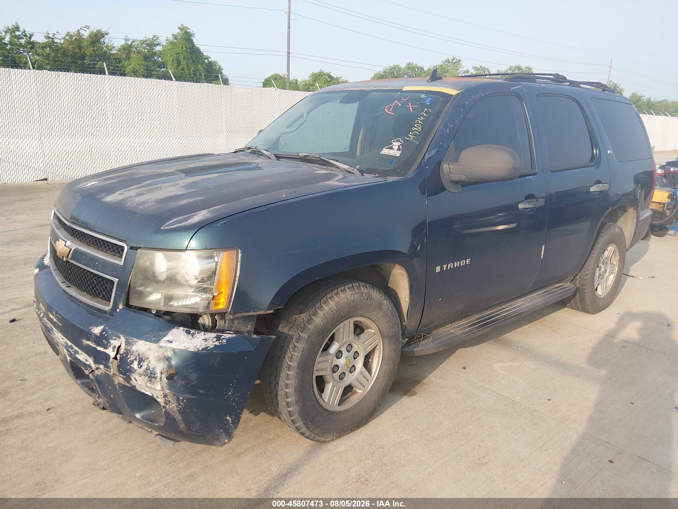2007 Chevrolet Tahoe Ls Синий vin: 1GNFC13JX7R170620