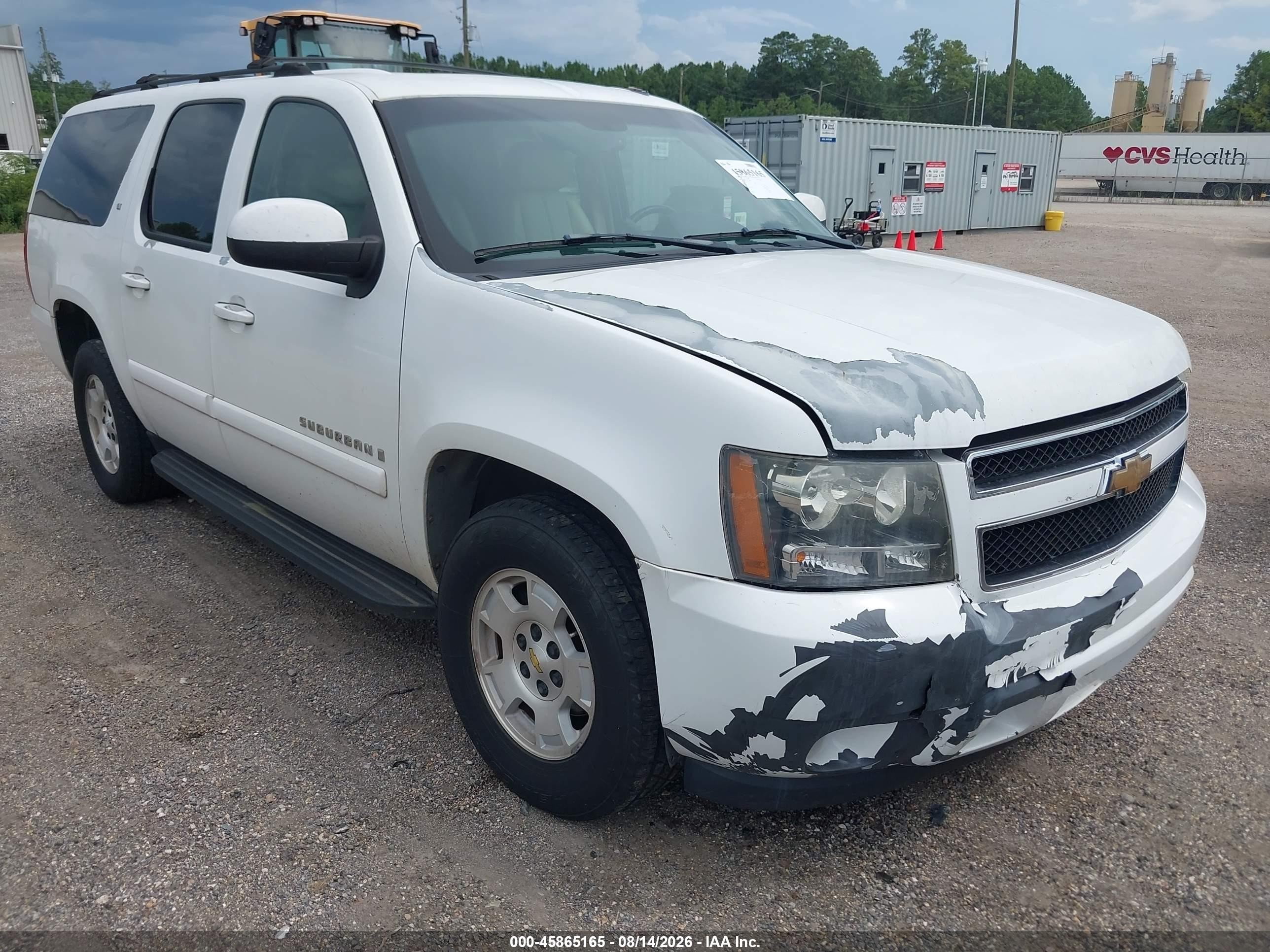 2007 Chevrolet Suburban Lt White vin: 1GNFC16047J245927
