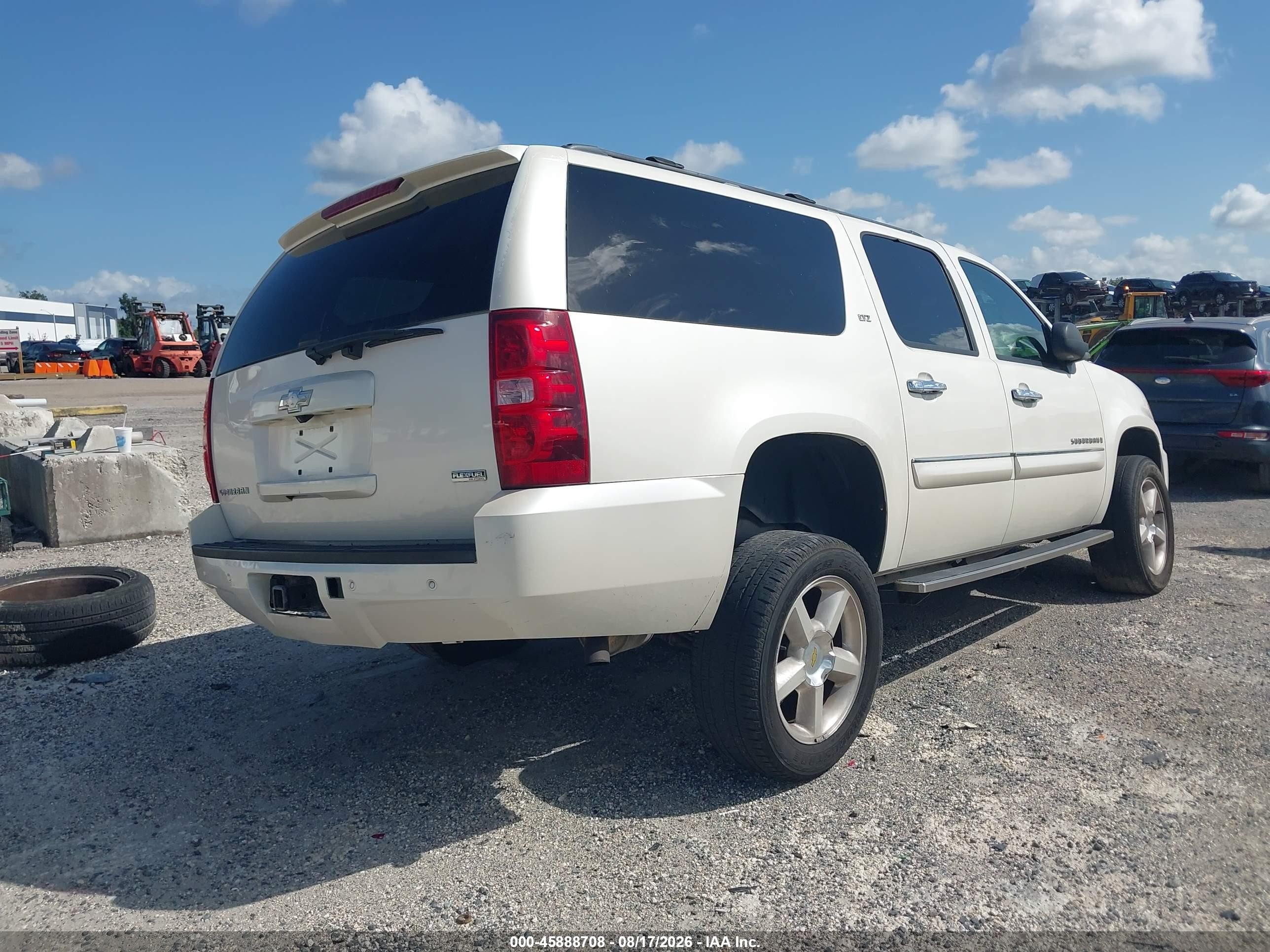 2008 Chevrolet Suburban 1500 Ltz White vin: 1GNFC16088R253757