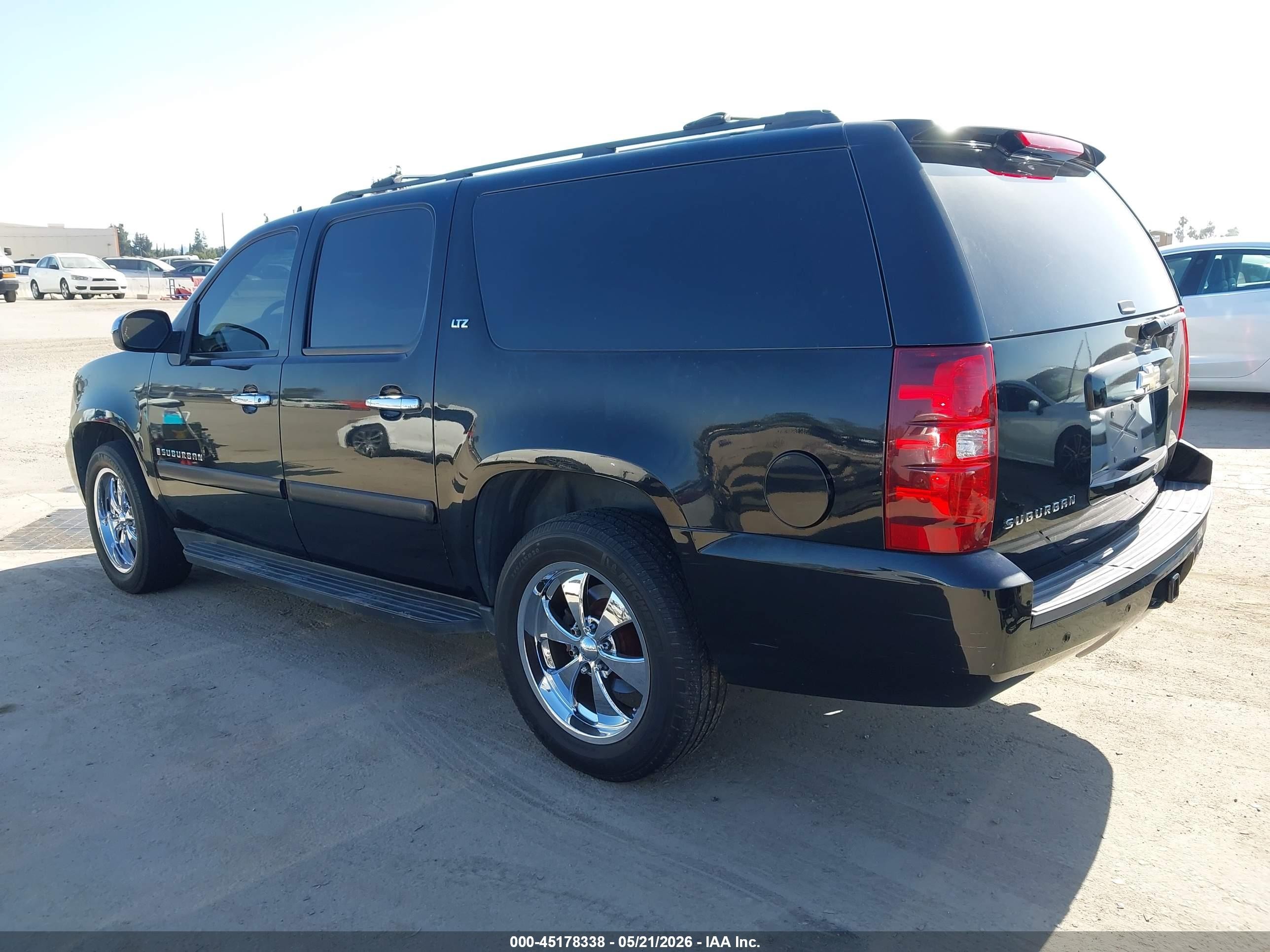 2008 Chevrolet Suburban 1500 Ltz Black vin: 1GNFC16J28R240303