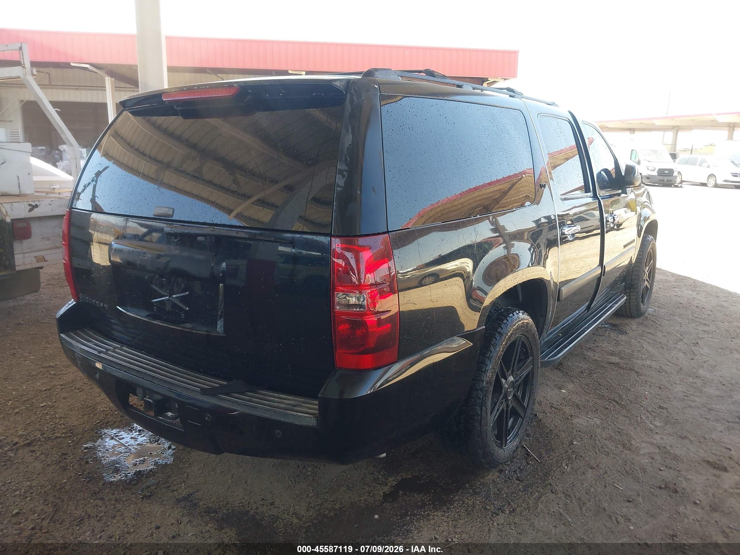 2008 Chevrolet Suburban 1500 Ltz Black vin: 1GNFC16J48R132717