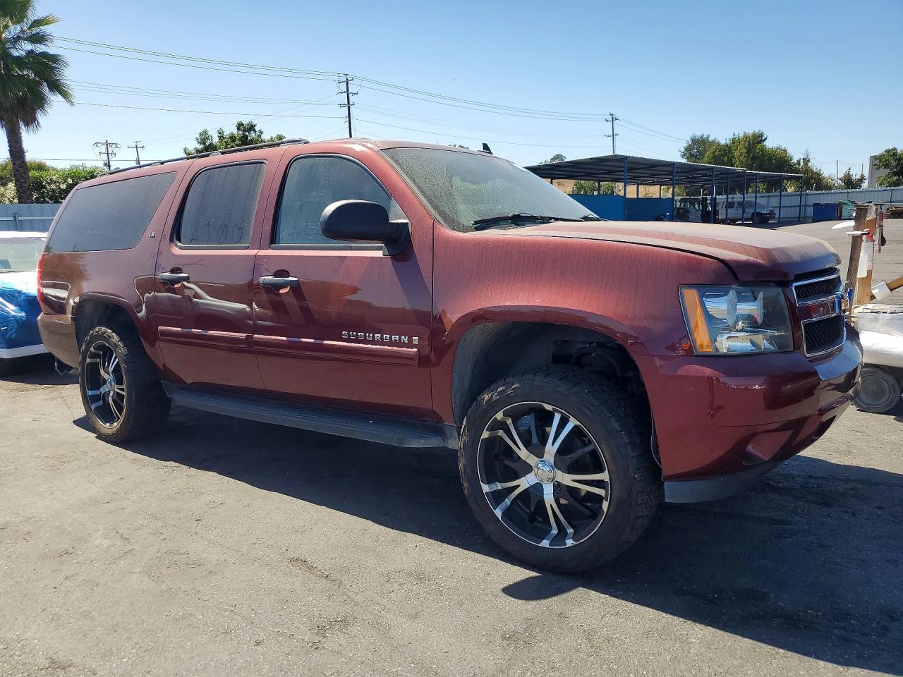 2008 Chevrolet Suburban C1500 Ls Burgundy vin: 1GNFC16J58J204071